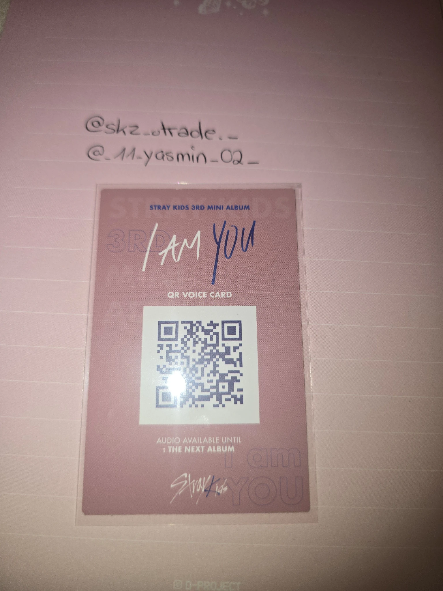 Stray Kids Seungmin Stray Kids - Seungmin - I am YOU Album album photocard handwriting ver. listing photo 2