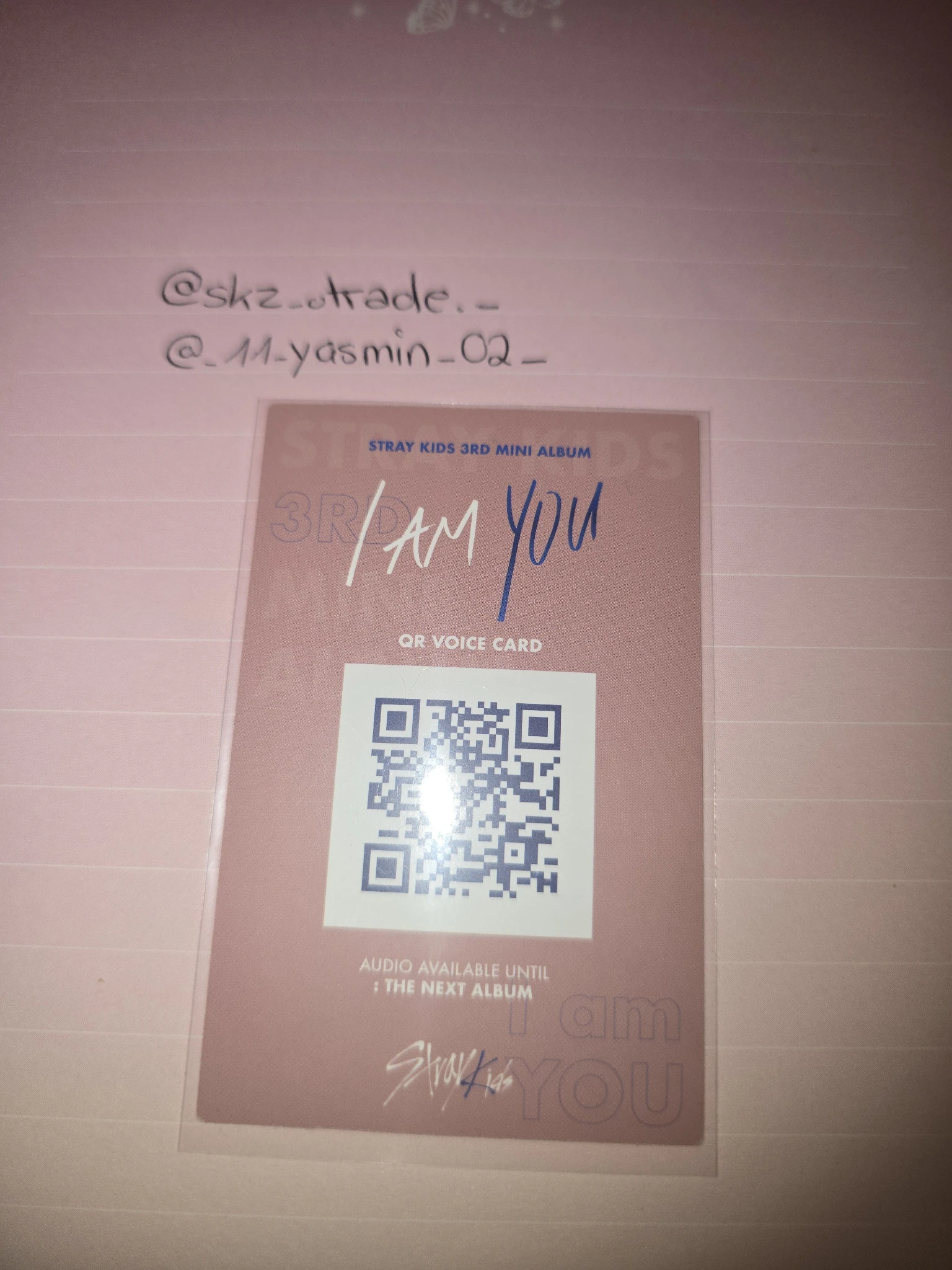 Stray Kids Hyunjin Stray Kids - Hyunjin - I am YOU Album album photocard handwriting ver. listing photo 2