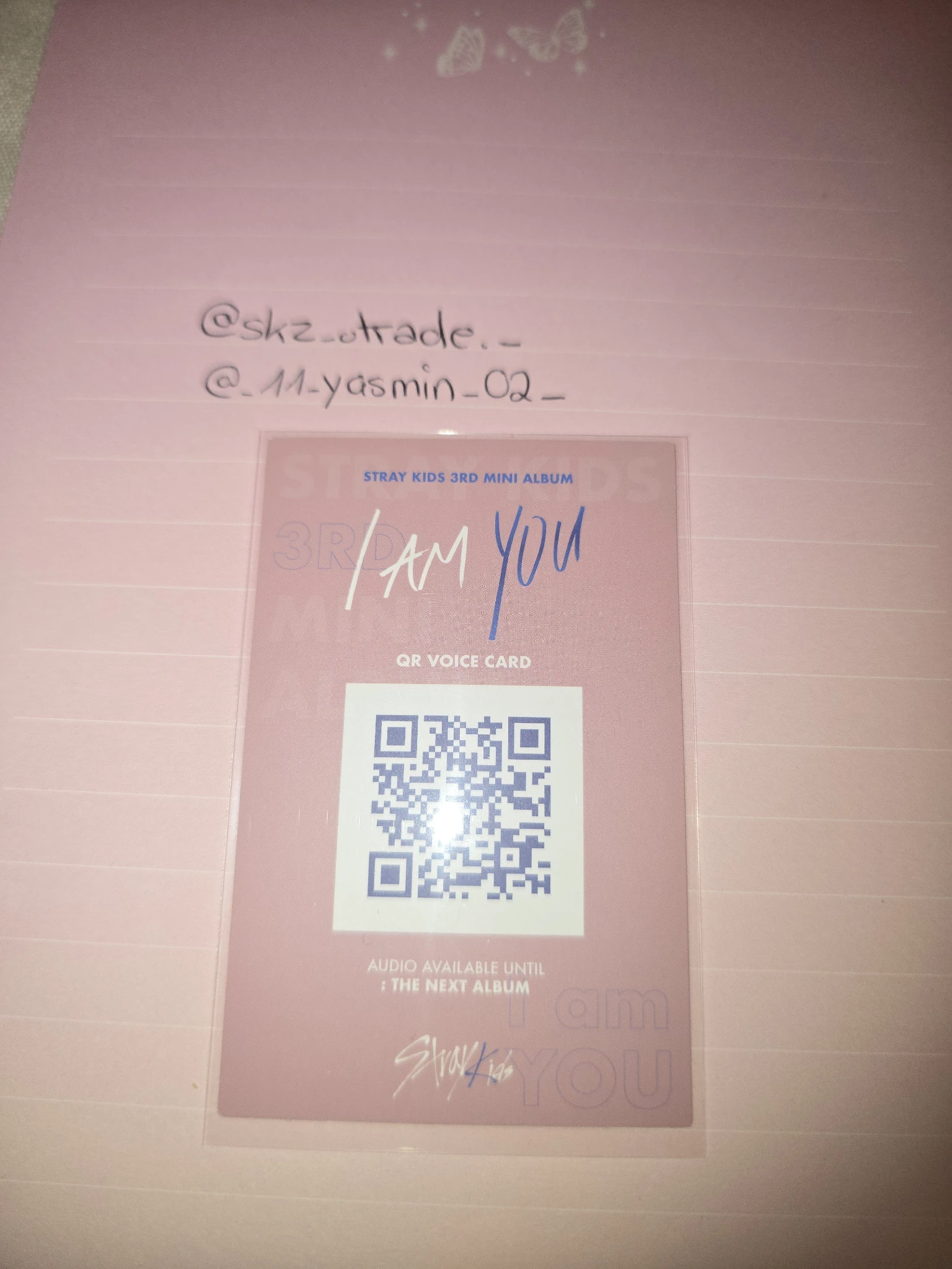 Stray Kids Changbin Stray Kids - Changbin - I am YOU Album album photocard handwriting ver. listing photo 2