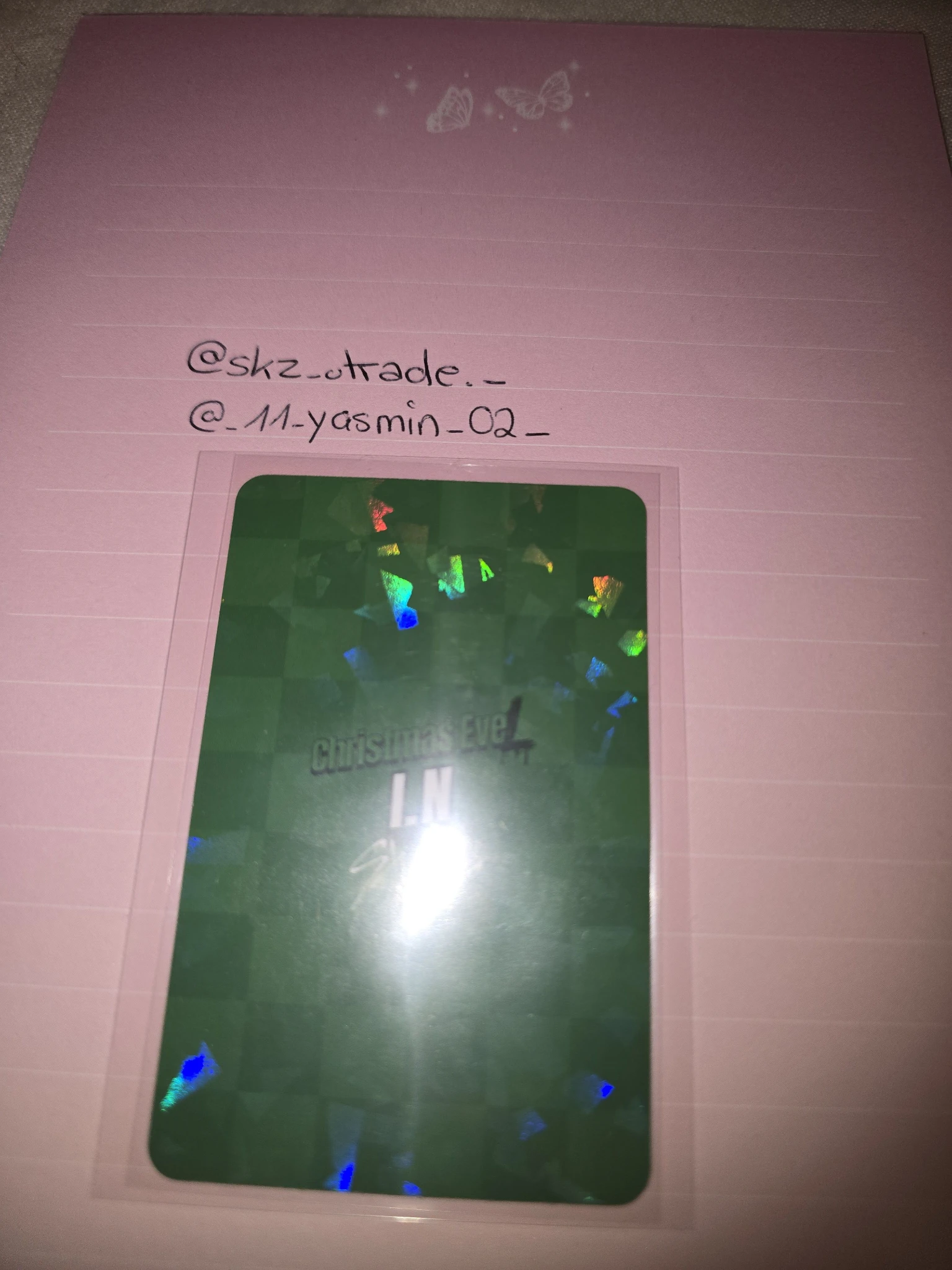 Stray Kids I.N Stray Kids - I.N - Christmas EveL Album album photocard glitter ver. glitter listing photo 2
