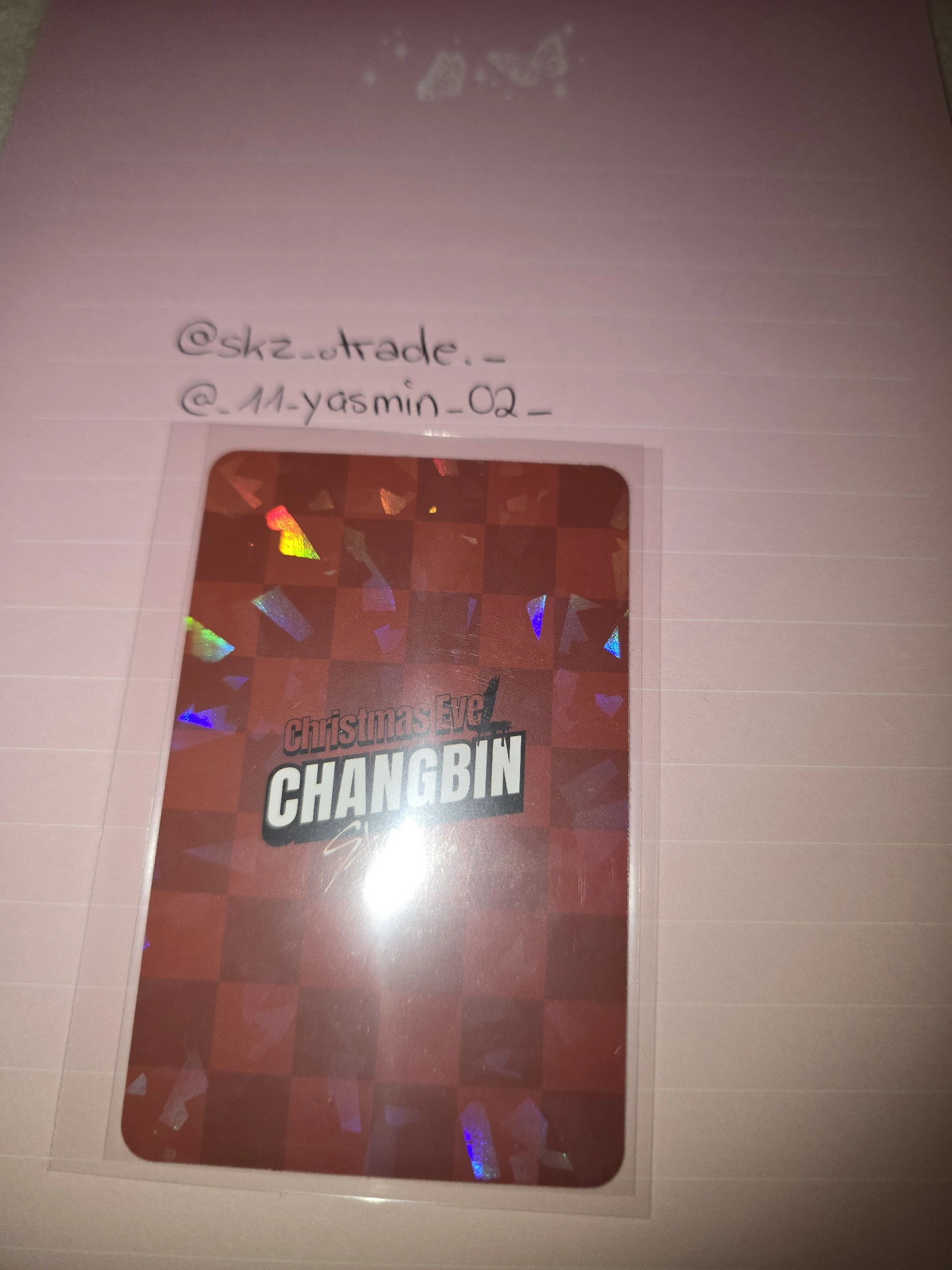 Stray Kids Changbin Stray Kids - Changbin - Christmas EveL Album album photocard glitter ver. glitter listing photo 2