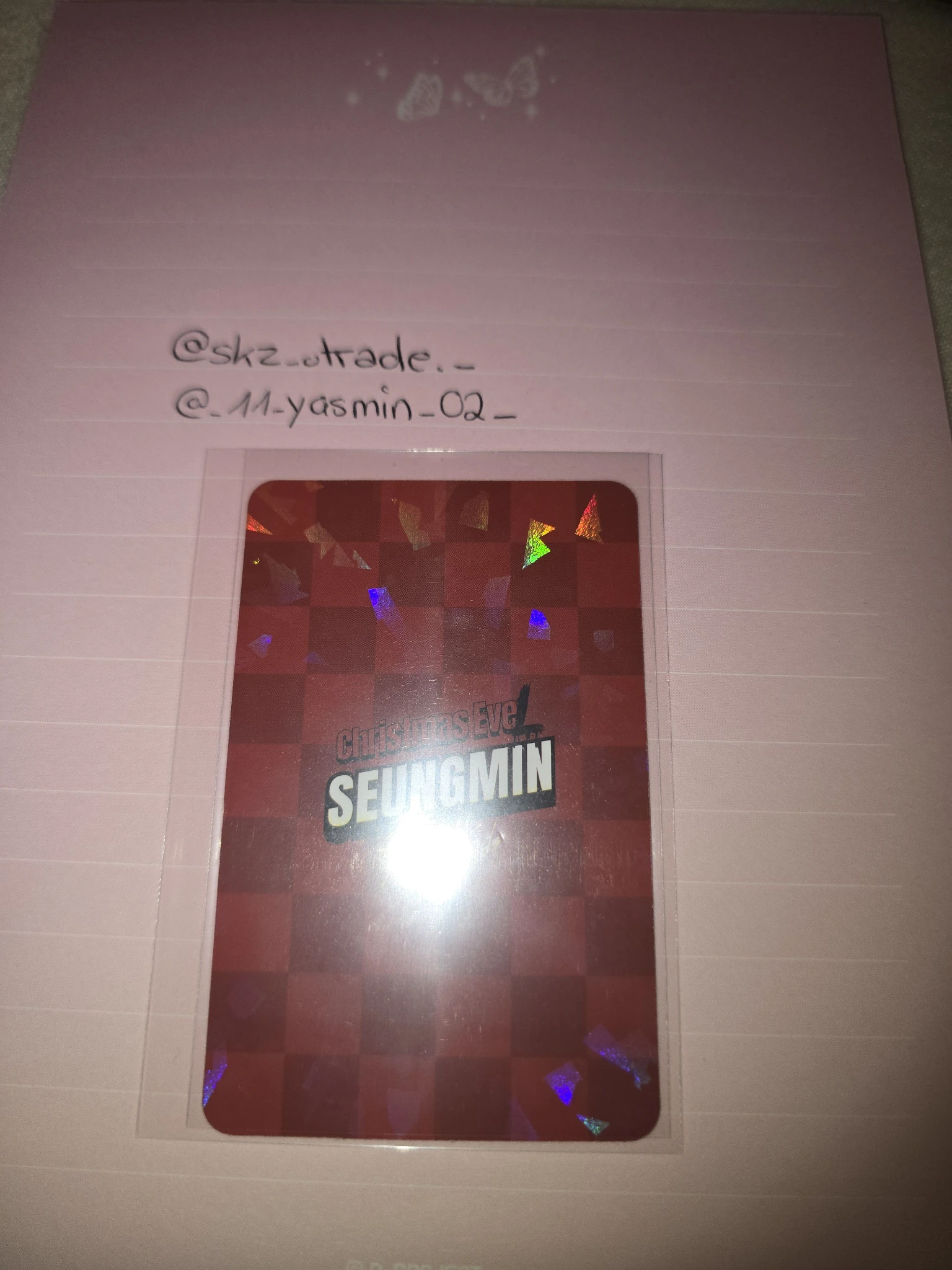 Stray Kids Seungmin Stray Kids - Seungmin - Christmas EveL Album album photocard glitter ver. glitter listing photo 2