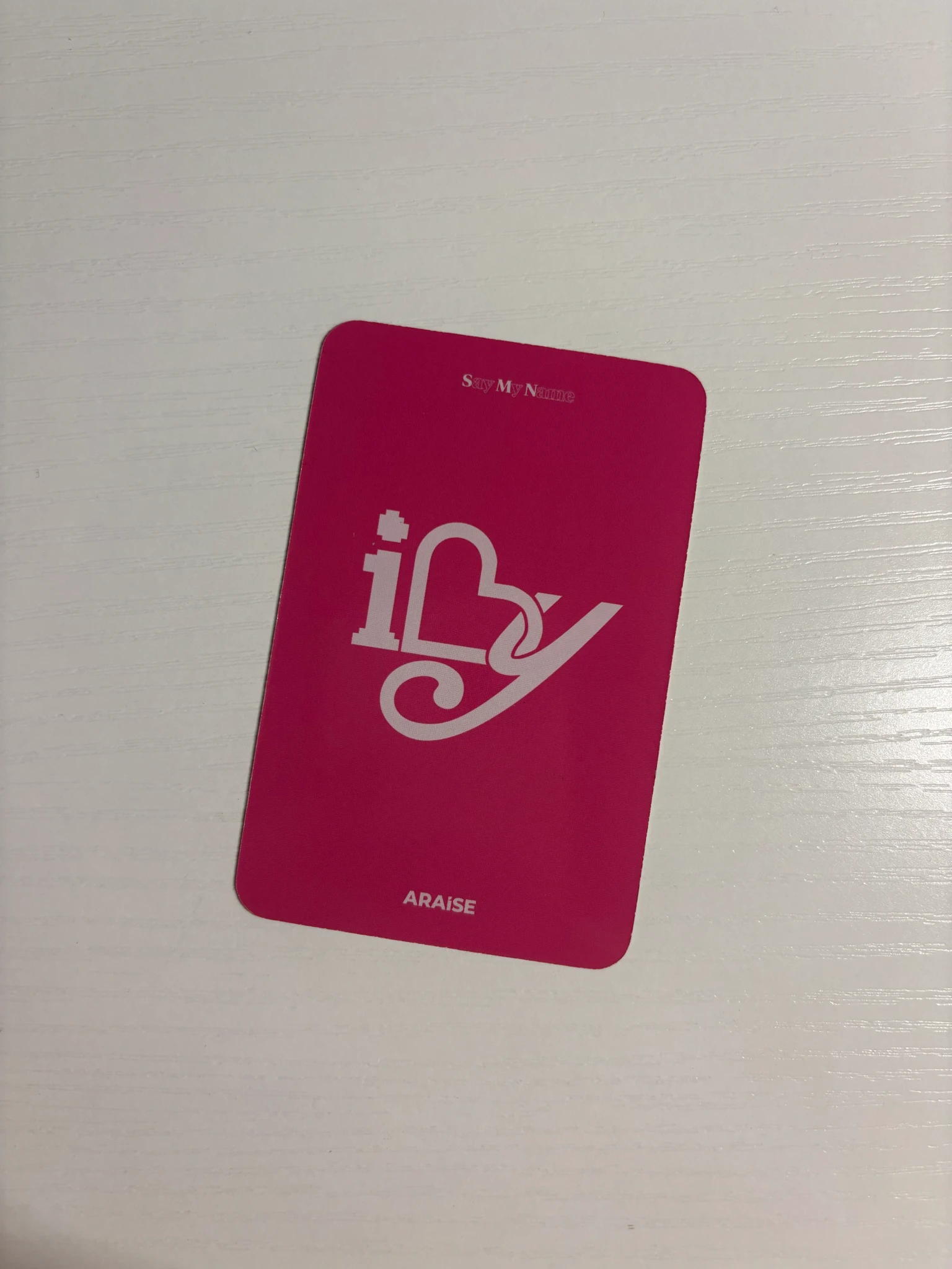 SAY MY NAME Junhwi SAY MY NAME - iLY Album araise lucky draw message card listing photo 2