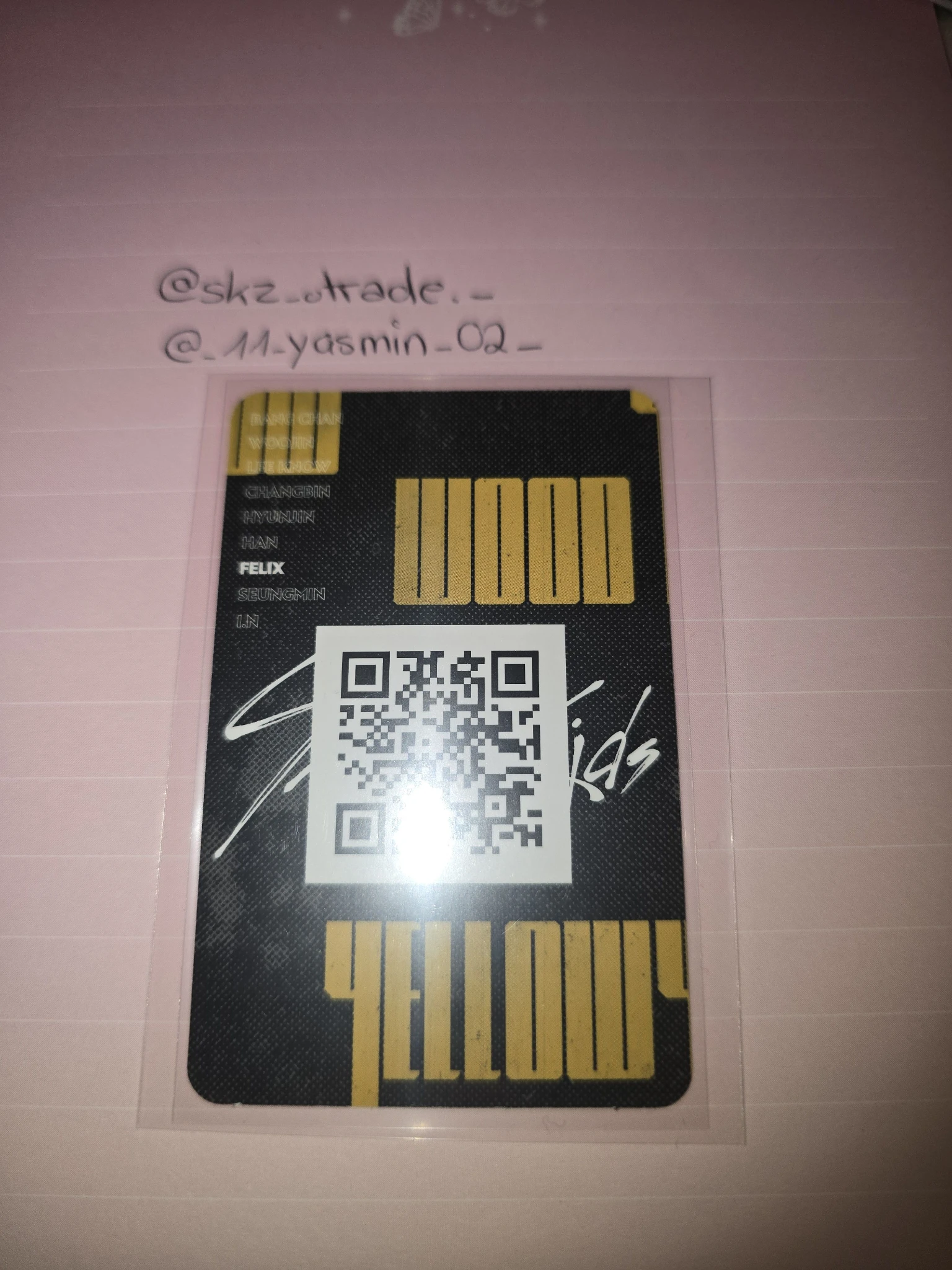 Stray Kids Felix Stray Kids - Felix - Clé 2: Yellow Wood Album album photocard indoor ver. listing photo 2