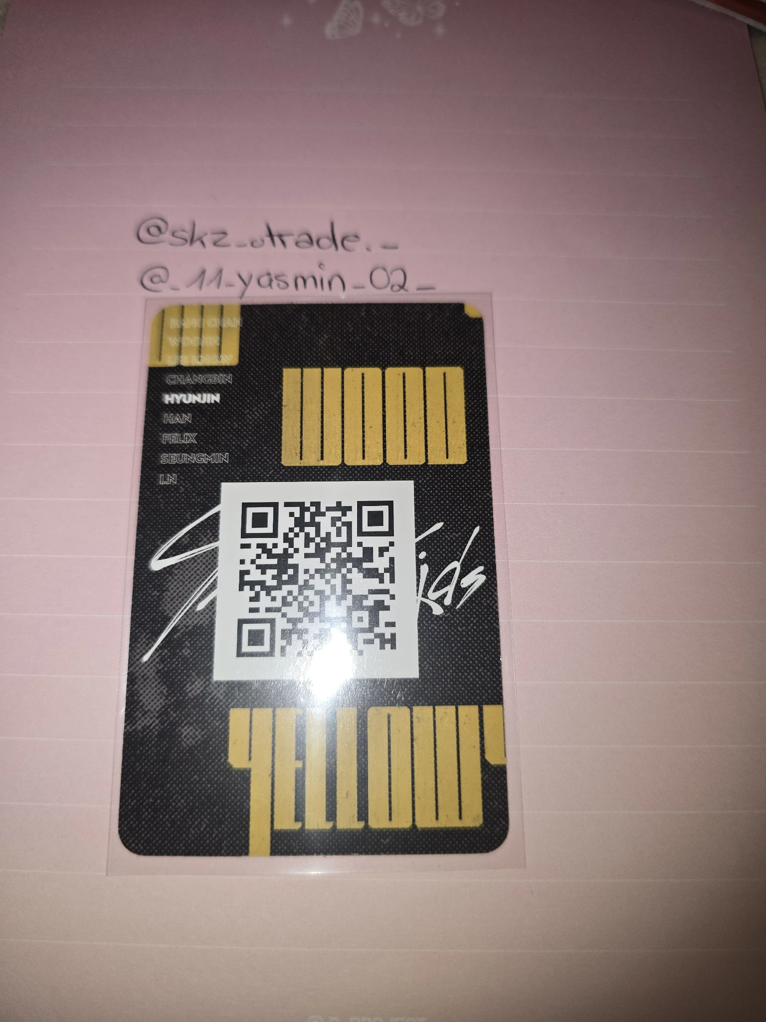Stray Kids Hyunjin Stray Kids - Hyunjin - Clé 2: Yellow Wood Album album photocard indoor ver. listing photo 2