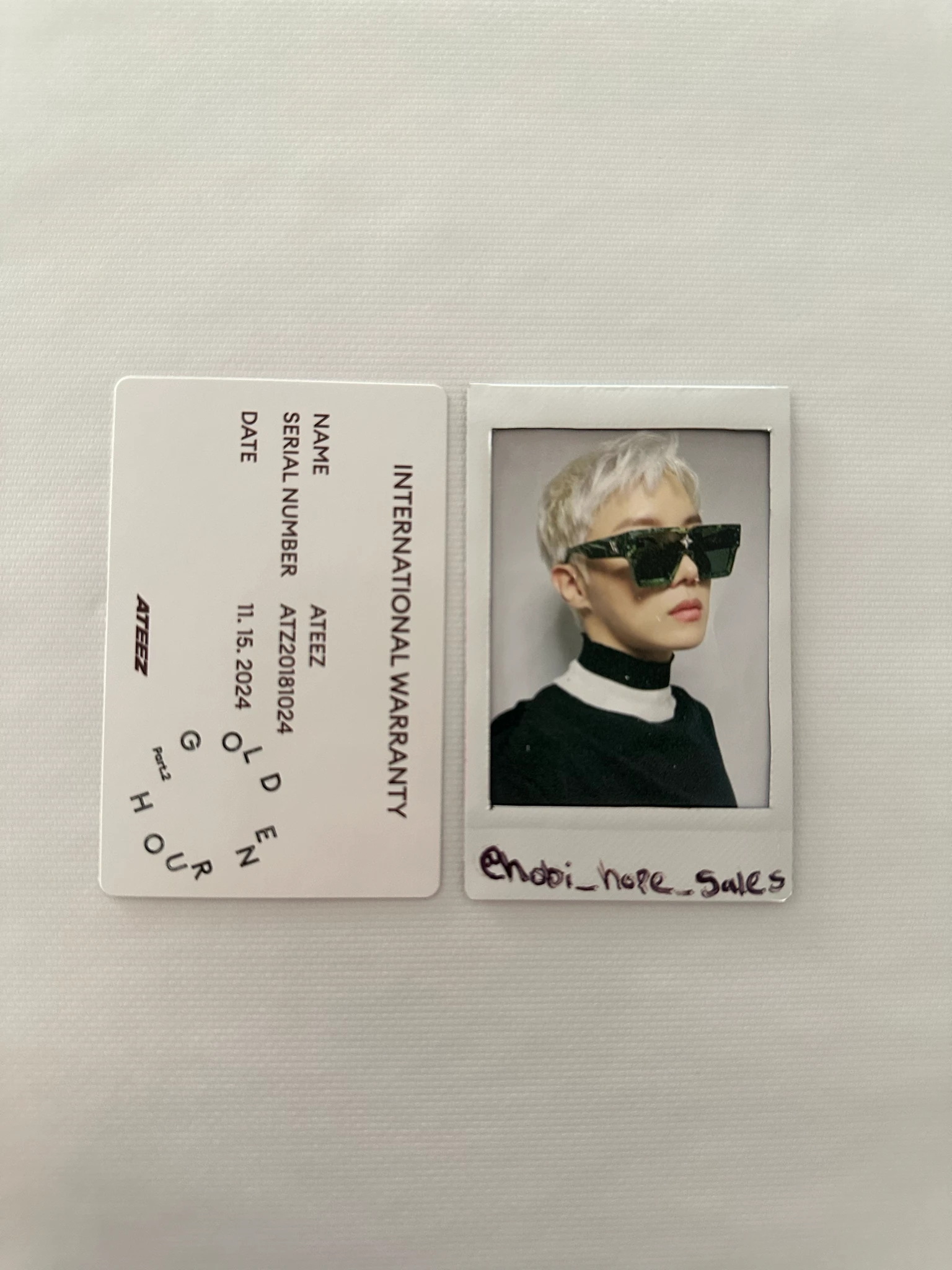 ATEEZ Hongjoong ATEEZ - Hongjoong - Golden Hour : Part 2 Album album photocard Diary Ver. listing photo 2