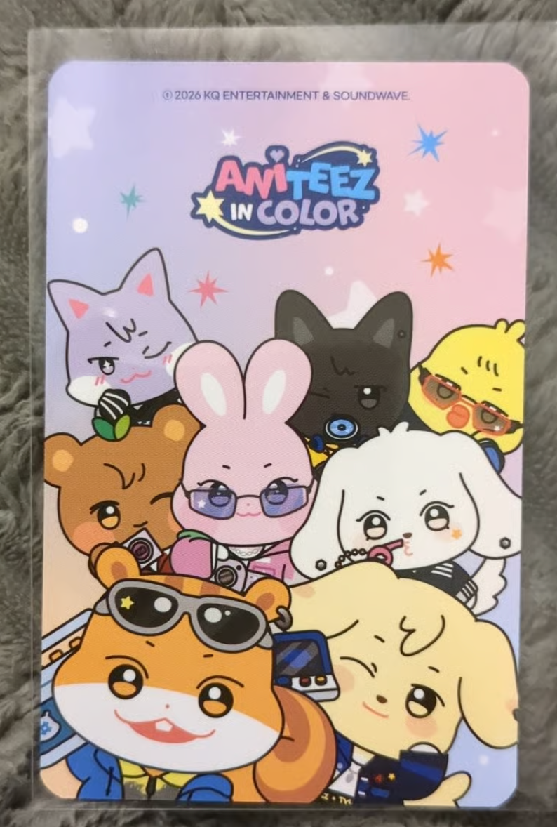 ATEEZ Yunho ATEEZ - Yunho - ANITEEZ IN COLOR Other merch photocard retro version sticker sheet listing photo 2