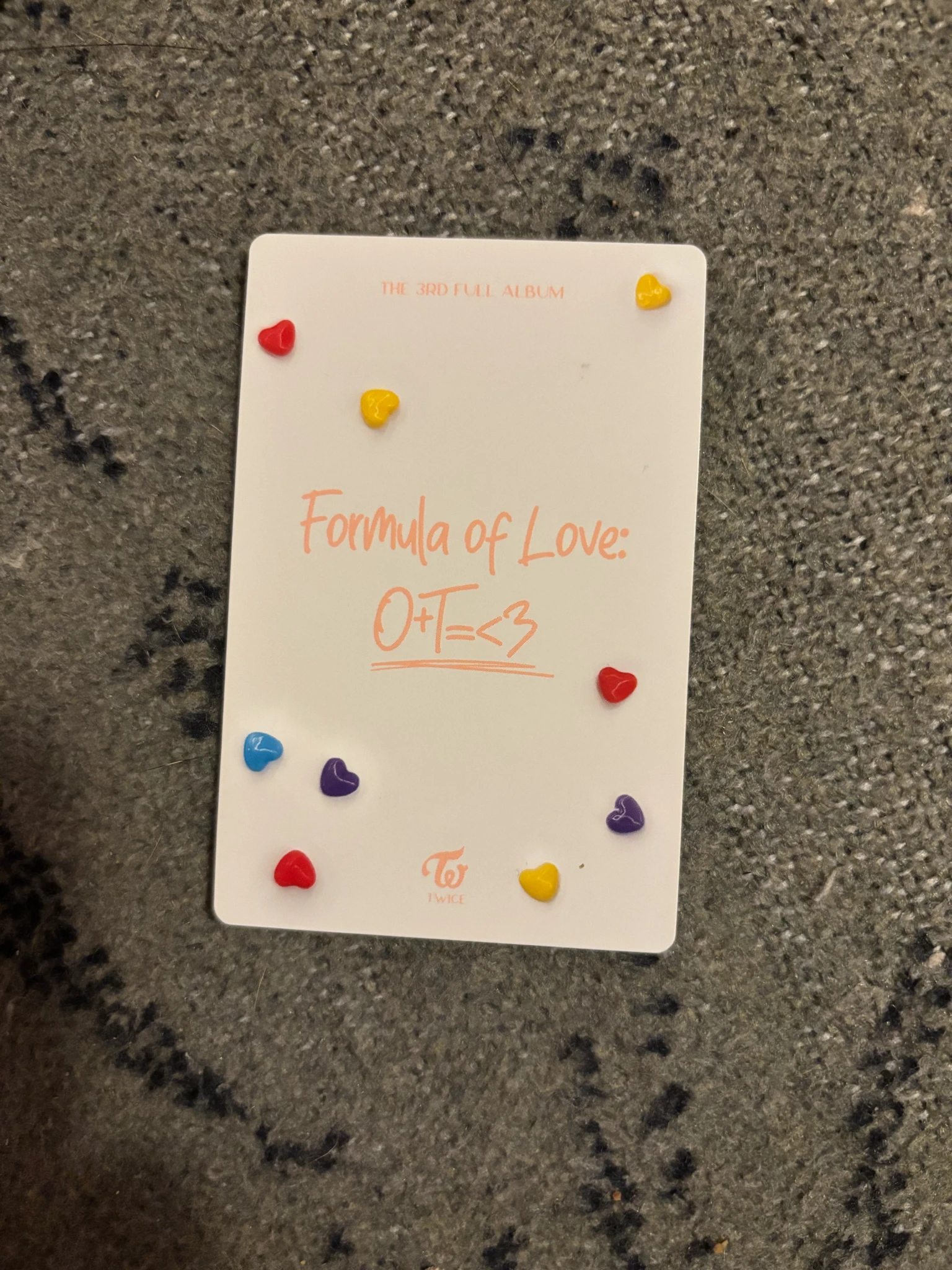 TWICE TWICE - Formula of Love: O+T=<3 Album full of love version pob (pre-order benefit) photocard set horizontal listing photo 2