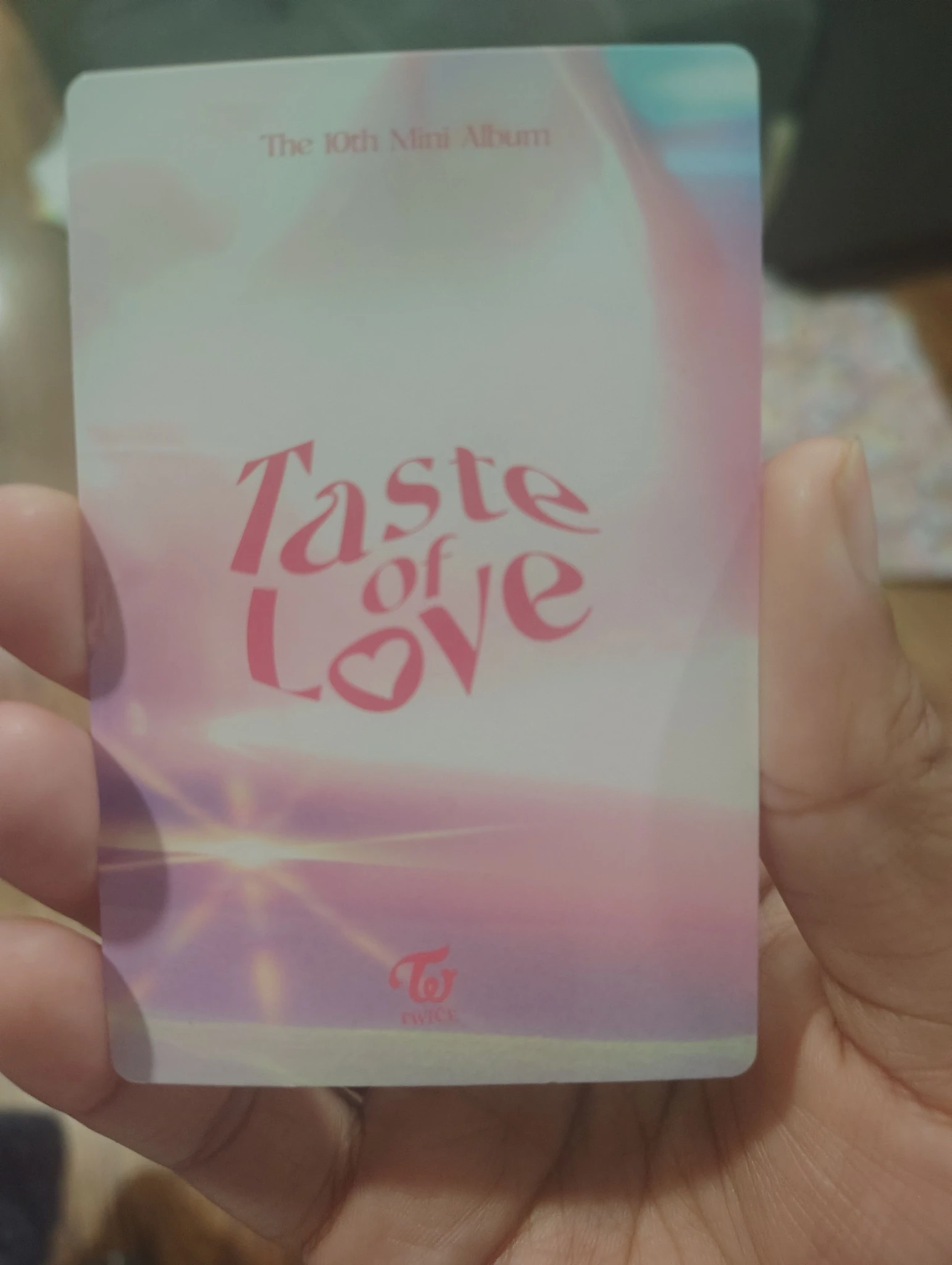 TWICE Mina TWICE - Mina - Taste of Love Album pob (pre-order benefit) photocard set in love version listing photo 2