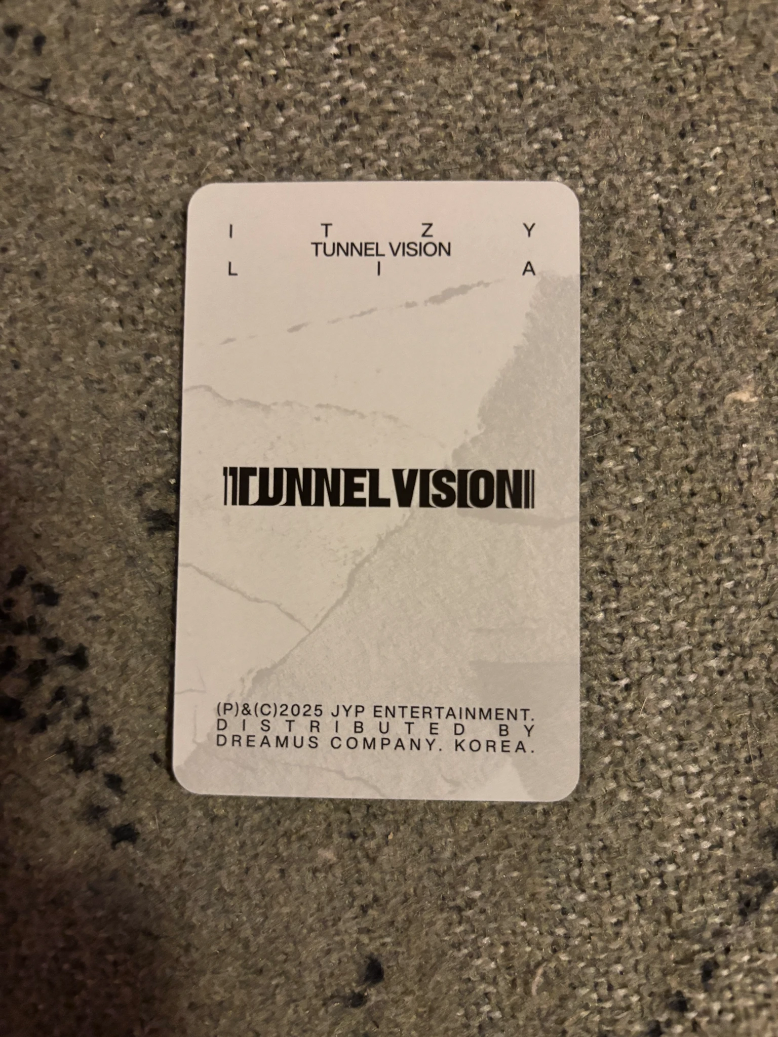 ITZY Lia ITZY - Lia - TUNNEL VISION Album special edition photocard set pob (pre-order benefit) listing photo 2