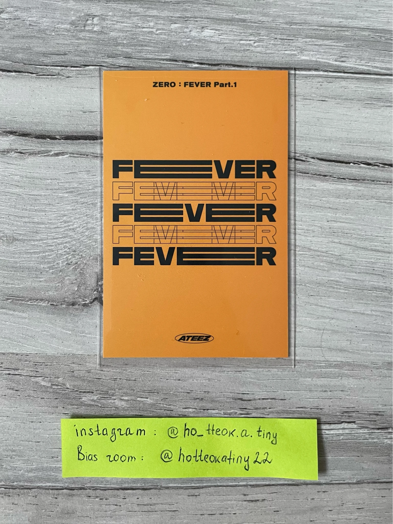 ATEEZ Hongjoong ATEEZ - Hongjoong - ZERO : FEVER Part.1 Album platform version image card album photocard inception version listing photo 2