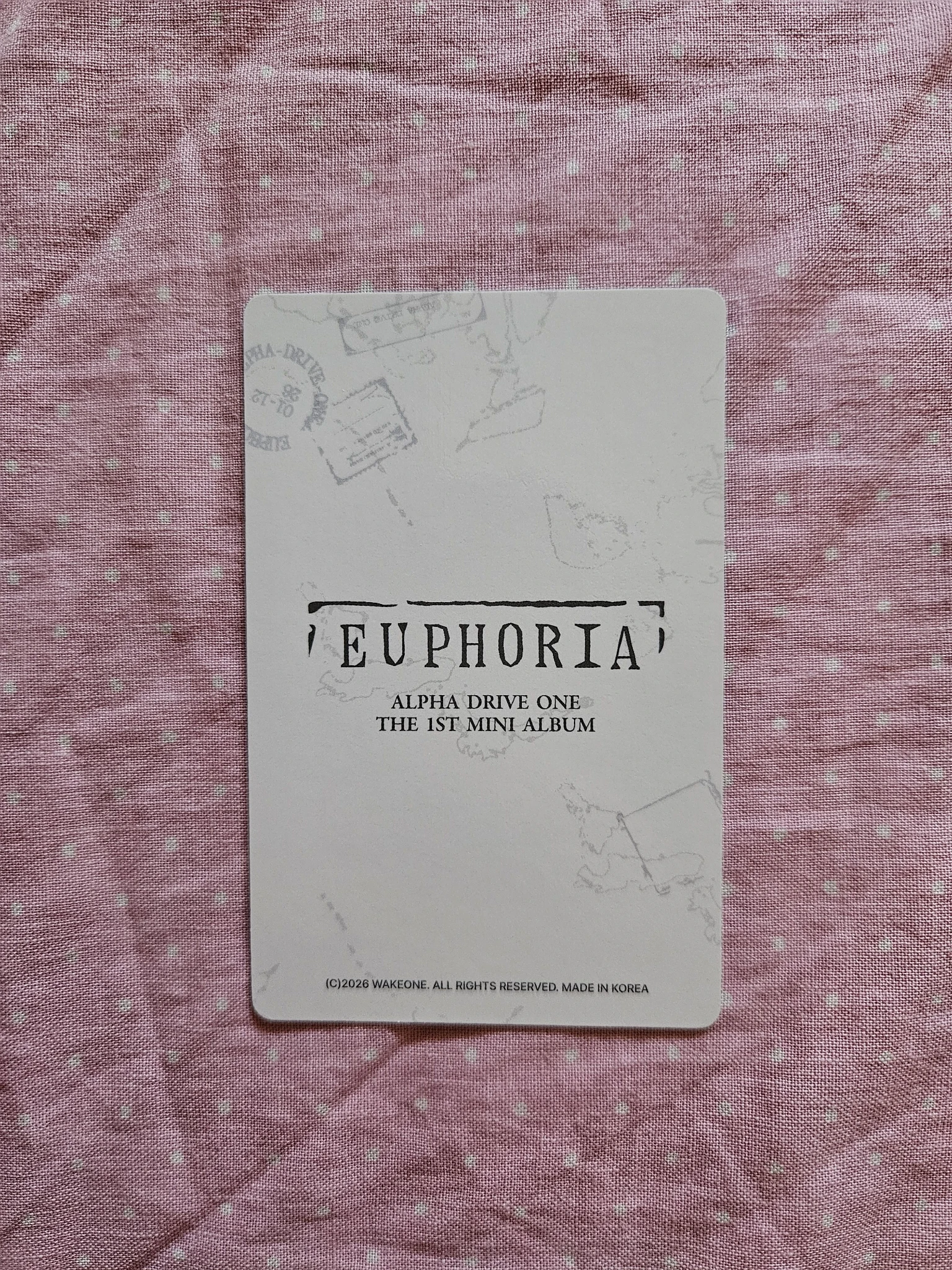 ALPHA DRIVE ONE Xinlong ALPHA DRIVE ONE - Xinlong - EUPHORIA Album merch lucky draw star road version listing photo 2