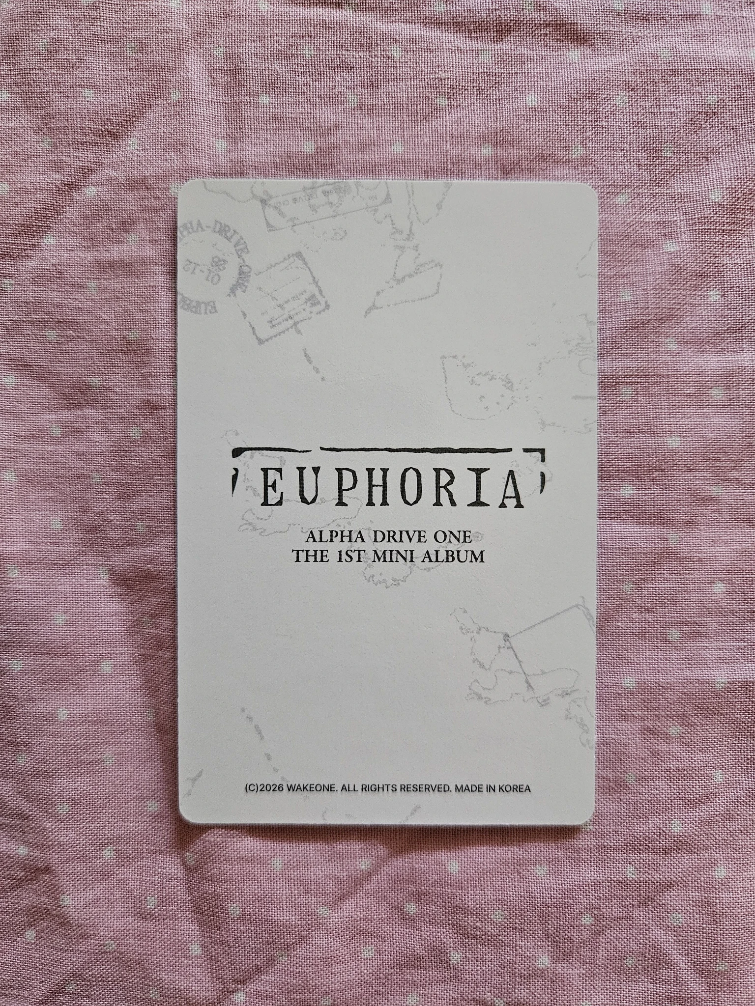 ALPHA DRIVE ONE Anxin ALPHA DRIVE ONE - Anxin - EUPHORIA Album merch photocard trading card star road version listing photo 2