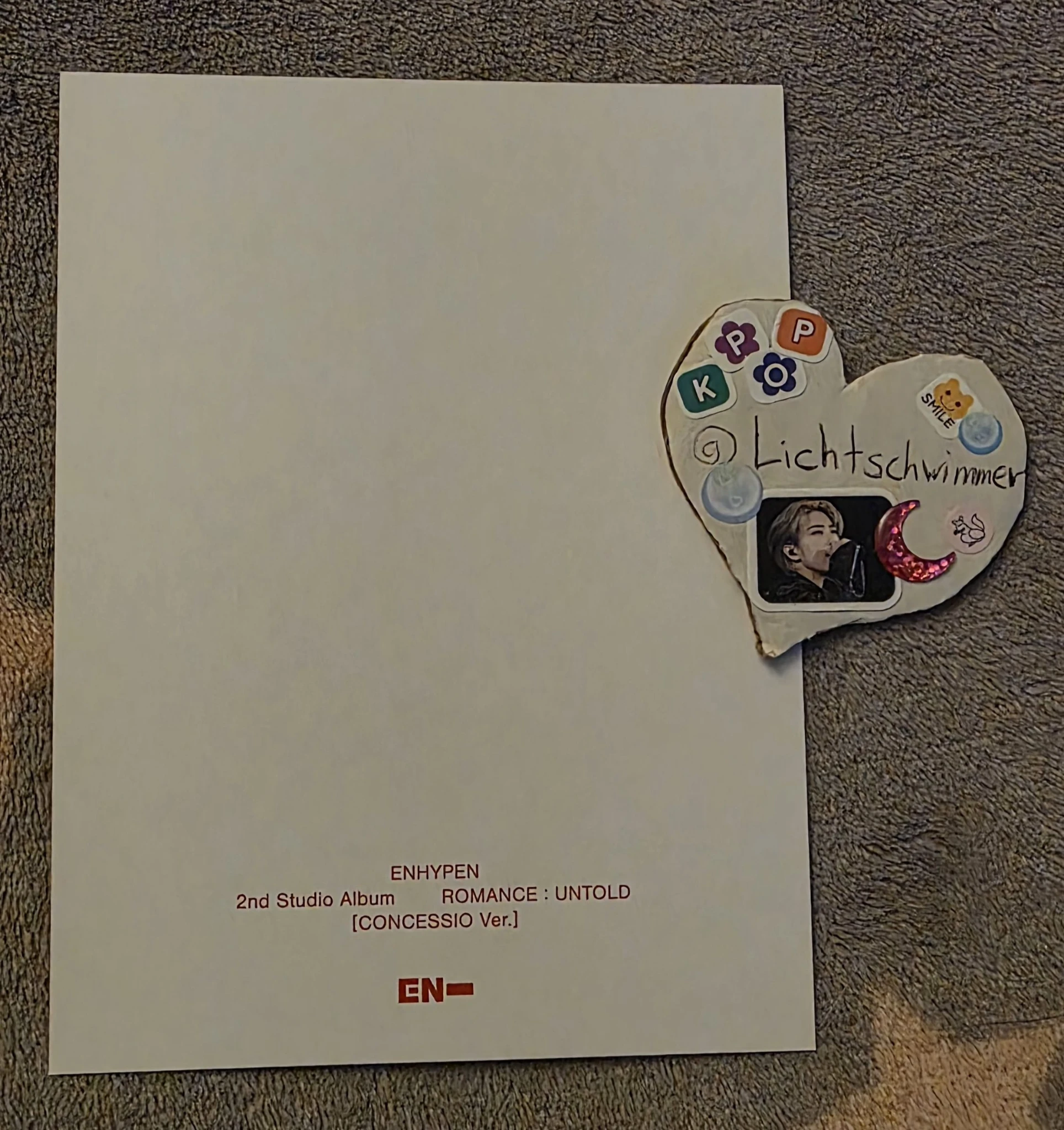 ENHYPEN Evan (Heeseung) ENHYPEN - Heeseung - ROMANCE: UNTOLD Album concessio version postcard album inclusion listing photo 2