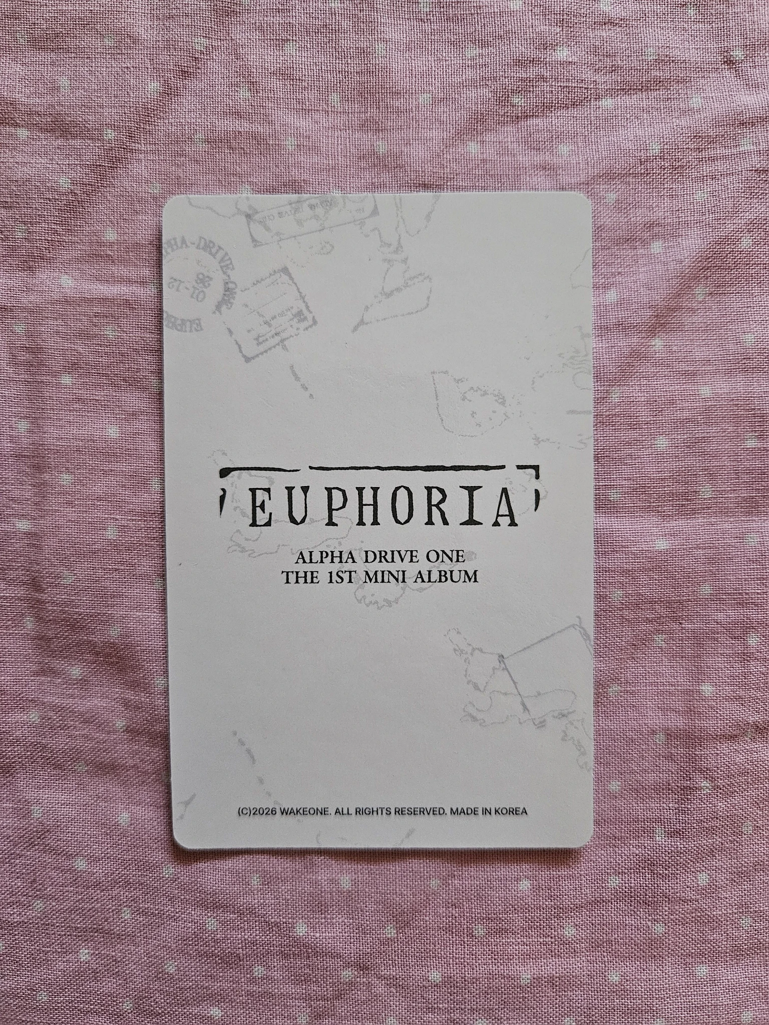 ALPHA DRIVE ONE Geonwoo ALPHA DRIVE ONE - Geonwoo - EUPHORIA Album lucky draw star road version listing photo 2