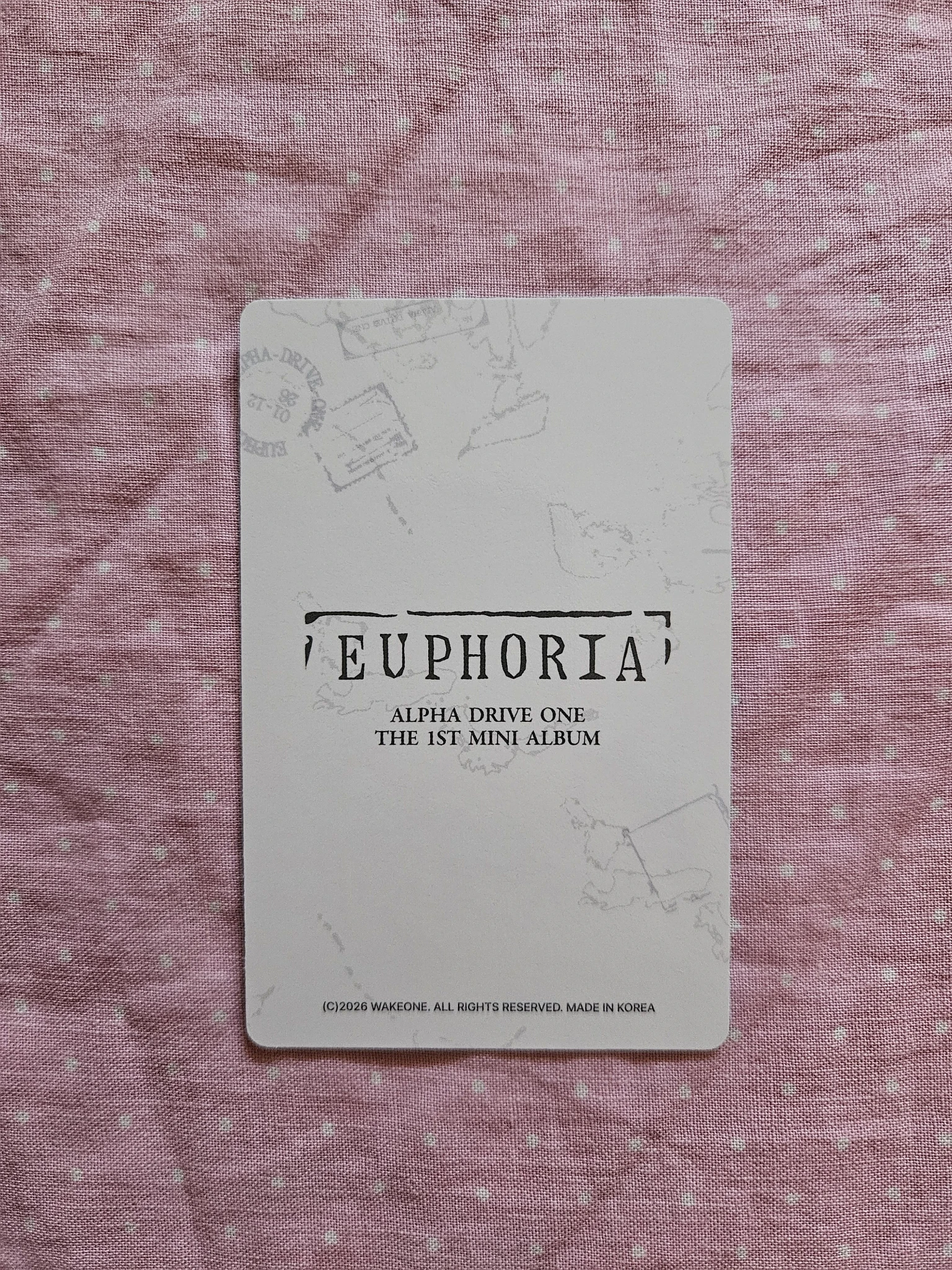 ALPHA DRIVE ONE Anxin ALPHA DRIVE ONE - Anxin - EUPHORIA Album merch photocard trading card star road version listing photo 2