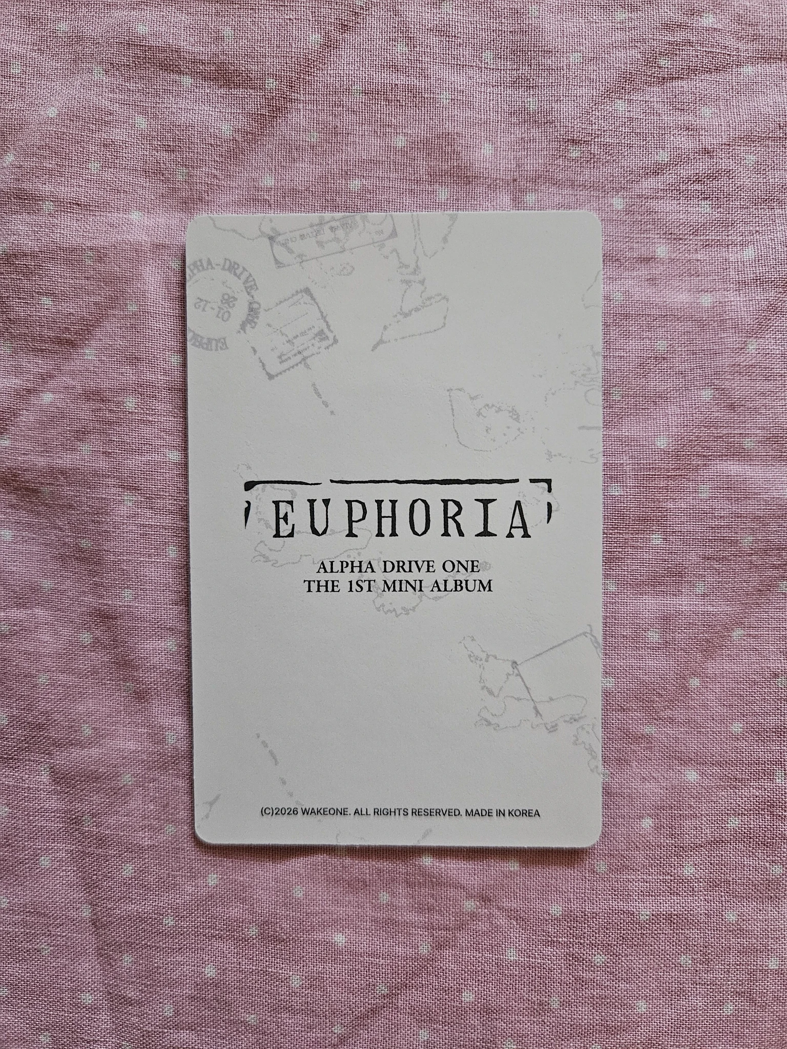 ALPHA DRIVE ONE Leo ALPHA DRIVE ONE - Leo - EUPHORIA Album merch photocard trading card star road version listing photo 2