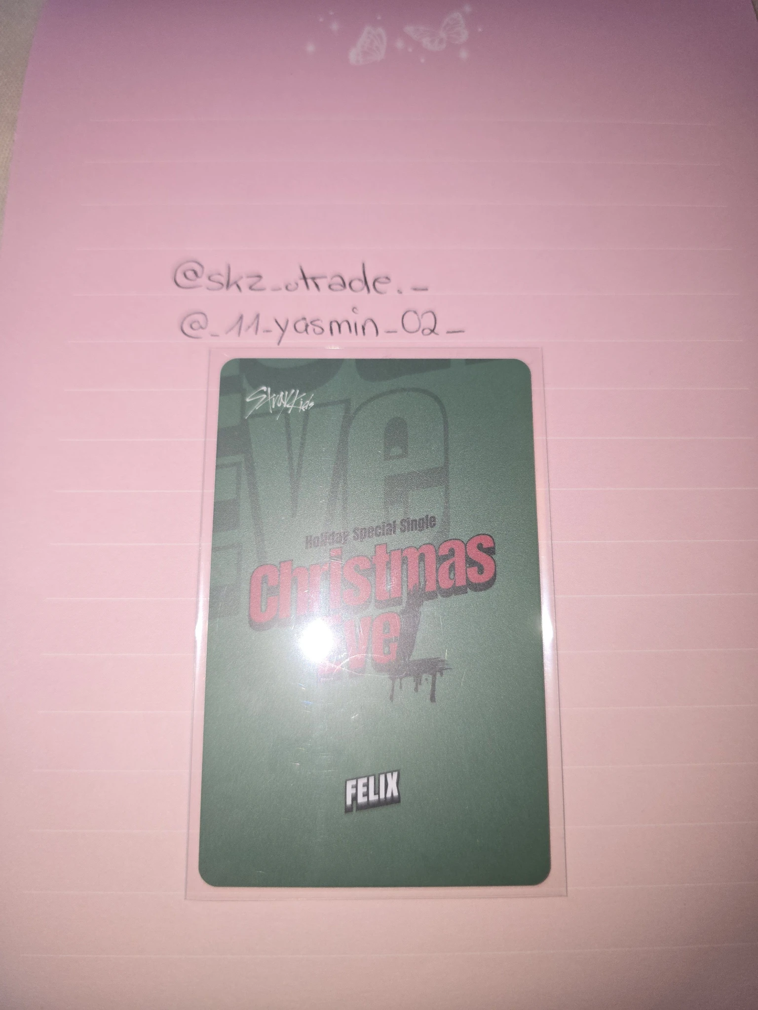 Stray Kids Felix Stray Kids - Felix - Christmas EveL Album soundwave lucky draw pvc card listing photo 2