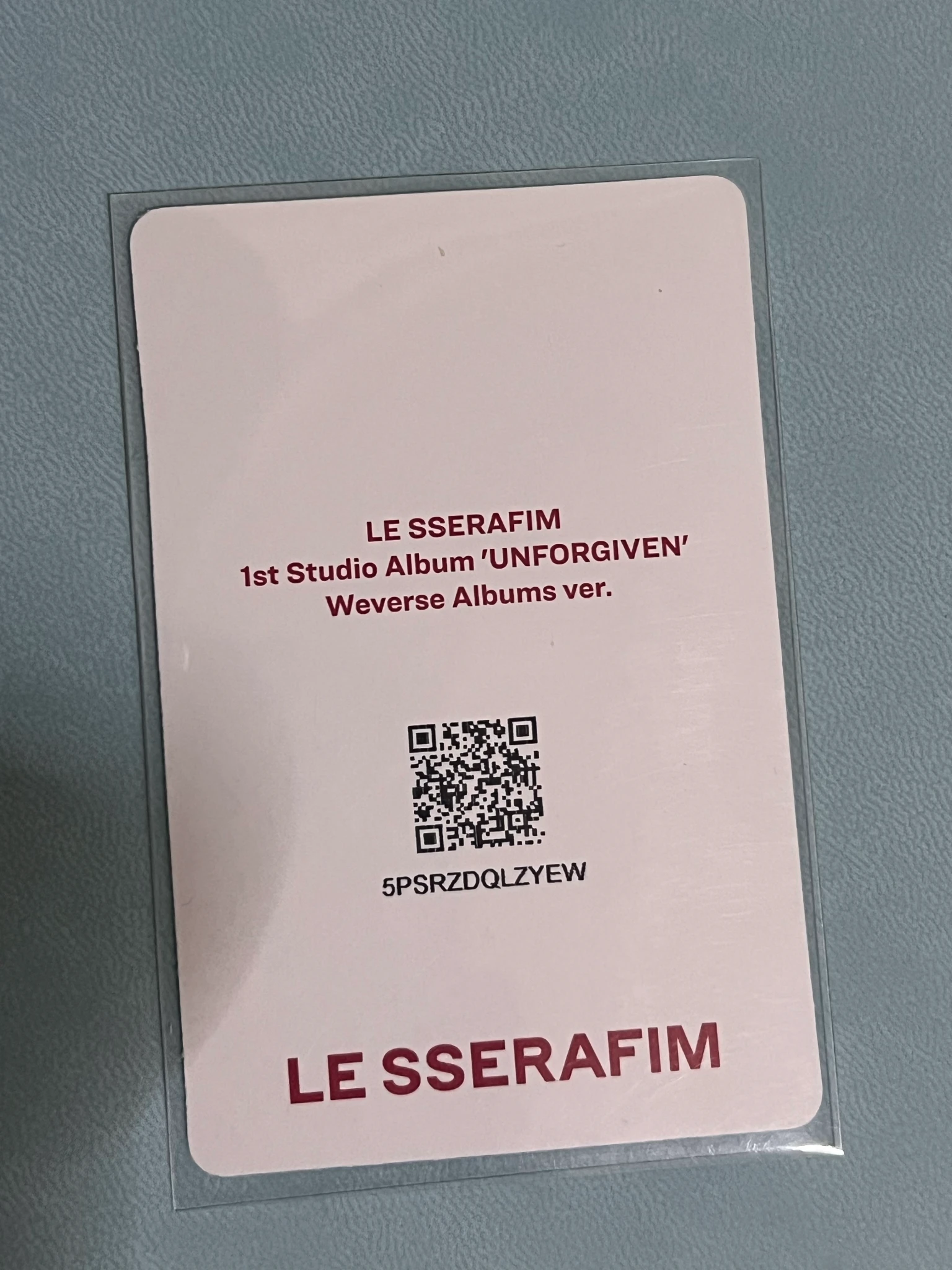 LE SSERAFIM Huh Yunjin LE SSERAFIM - Huh Yunjin - UNFORGIVEN Album album photocard weverse album version listing photo 2