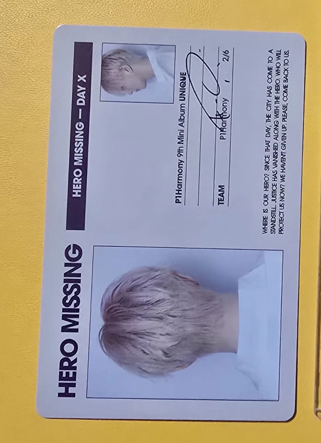 P1Harmony Theo P1Harmony - Theo - UNIQUE Album B version hero missing id listing photo 2