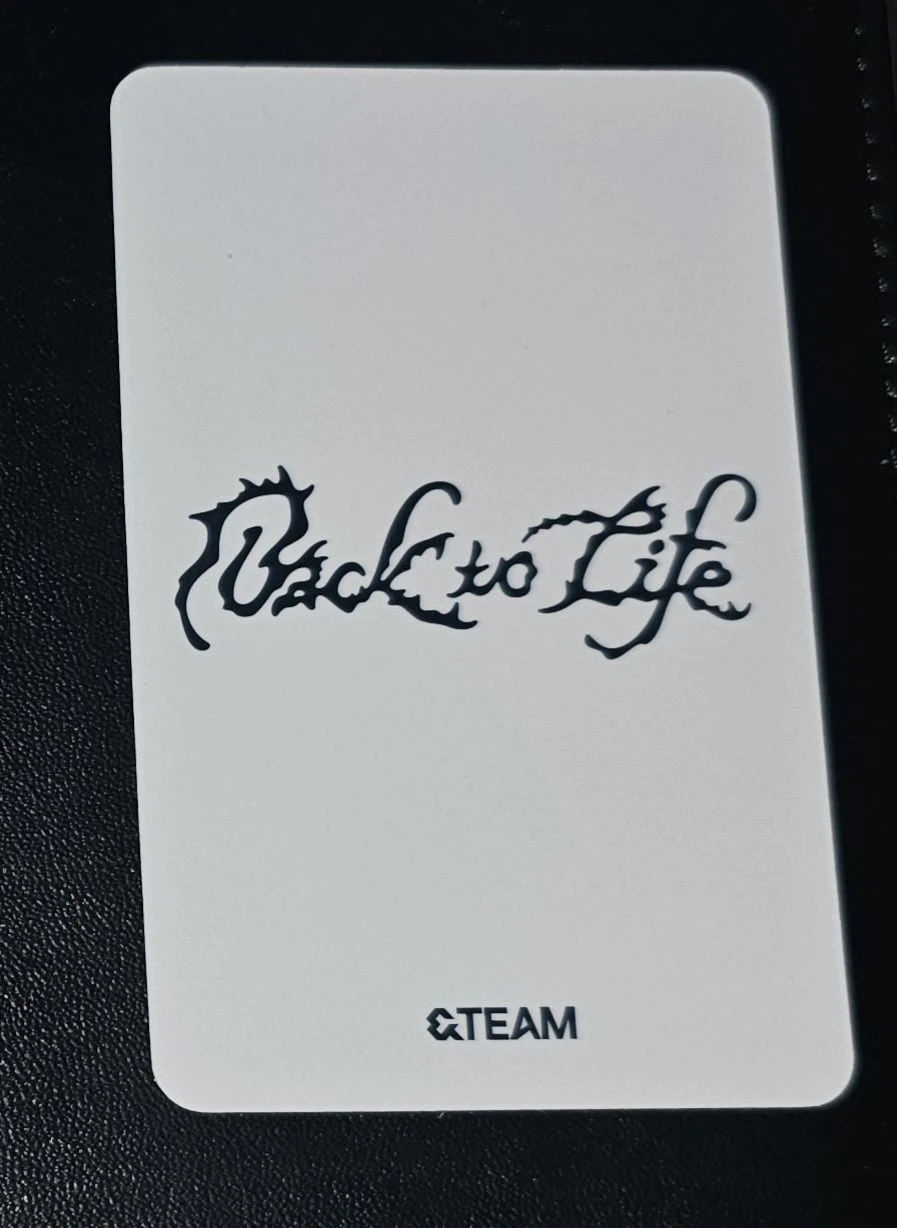 &TEAM Fuma &TEAM - Fuma - Back to Life  Album album photocard roar version B version listing photo 2
