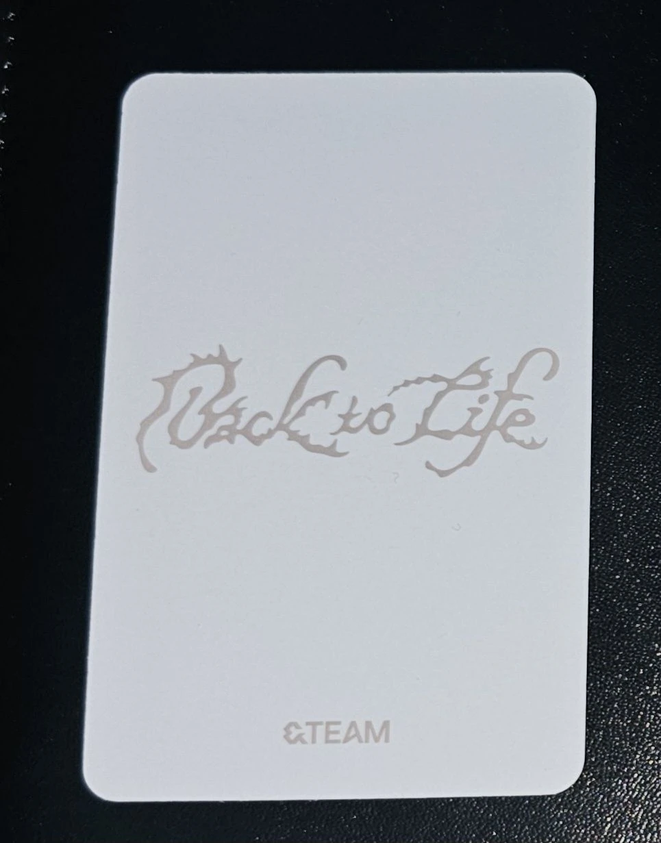 &TEAM Fuma &TEAM - Fuma - Back to Life  Album album photocard mini CD-R version listing photo 2