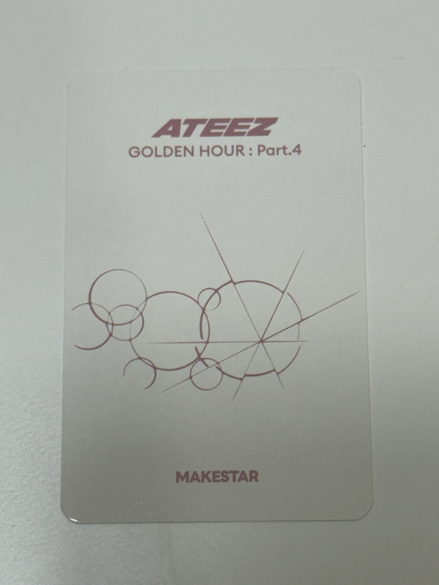 ATEEZ Mingi ATEEZ - Mingi - Golden Hour : Part.4 Album makestar fansign pob (pre-order benefit) round 5 listing photo 2