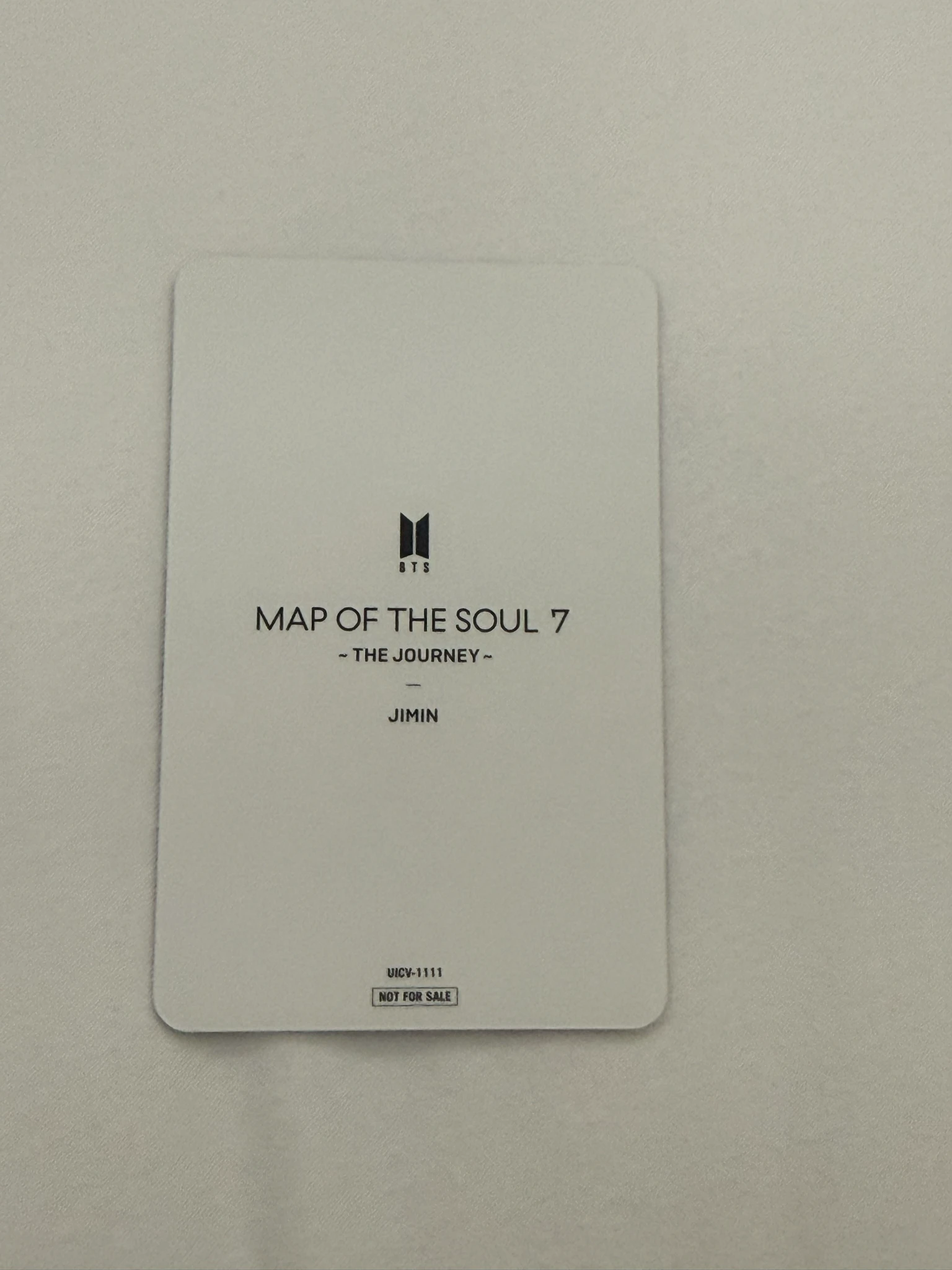 BTS Jimin BTS - Jimin - Map of the Soul: 7 ~ The Journey ~ Album album photocard regular ver. listing photo 2