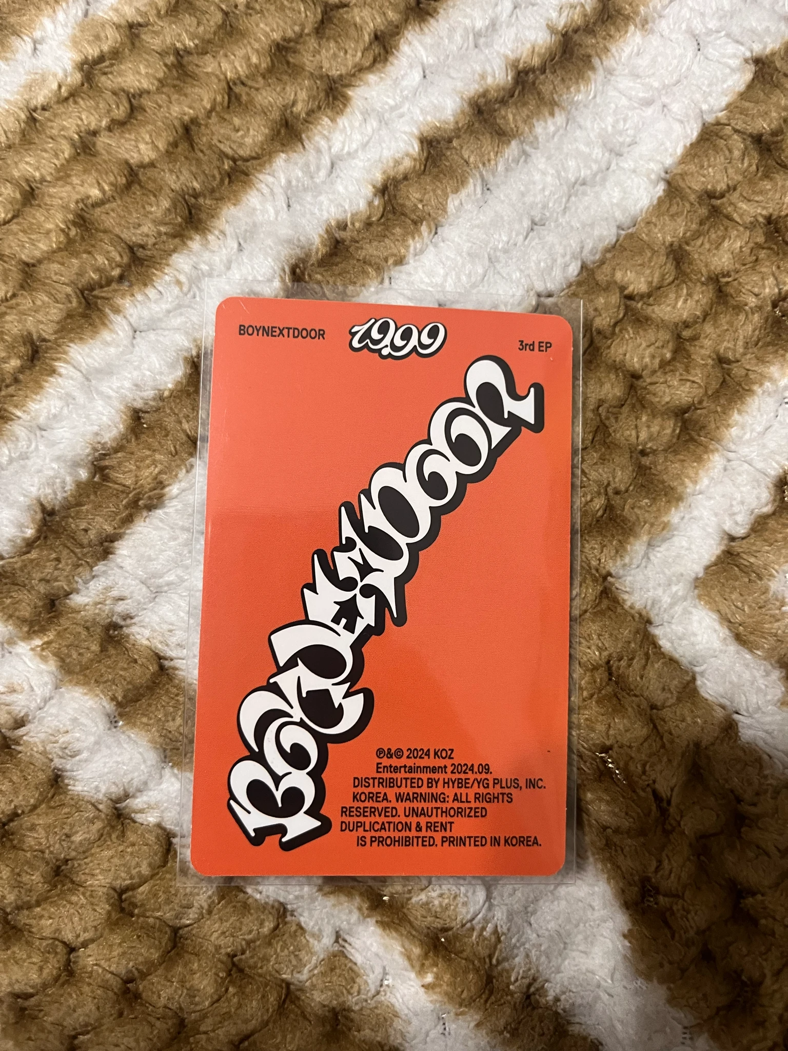 BOYNEXTDOOR Riwoo BOYNEXTDOOR - Riwoo - 19.99 Album album photocard dangerous version A version listing photo 2