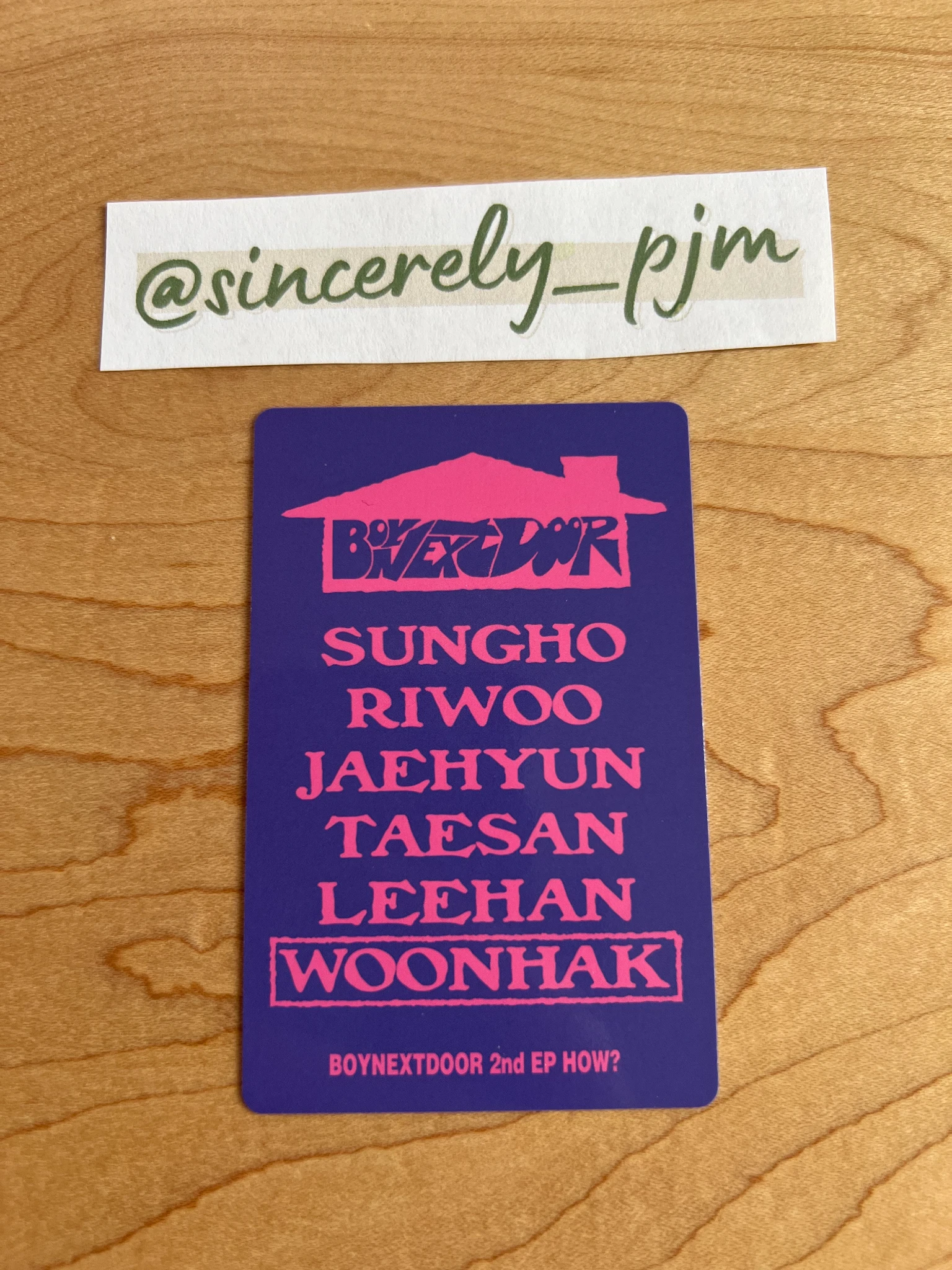 BOYNEXTDOOR Woonhak BOYNEXTDOOR - Woonhak - HOW? Album Sticker ver. listing photo 2