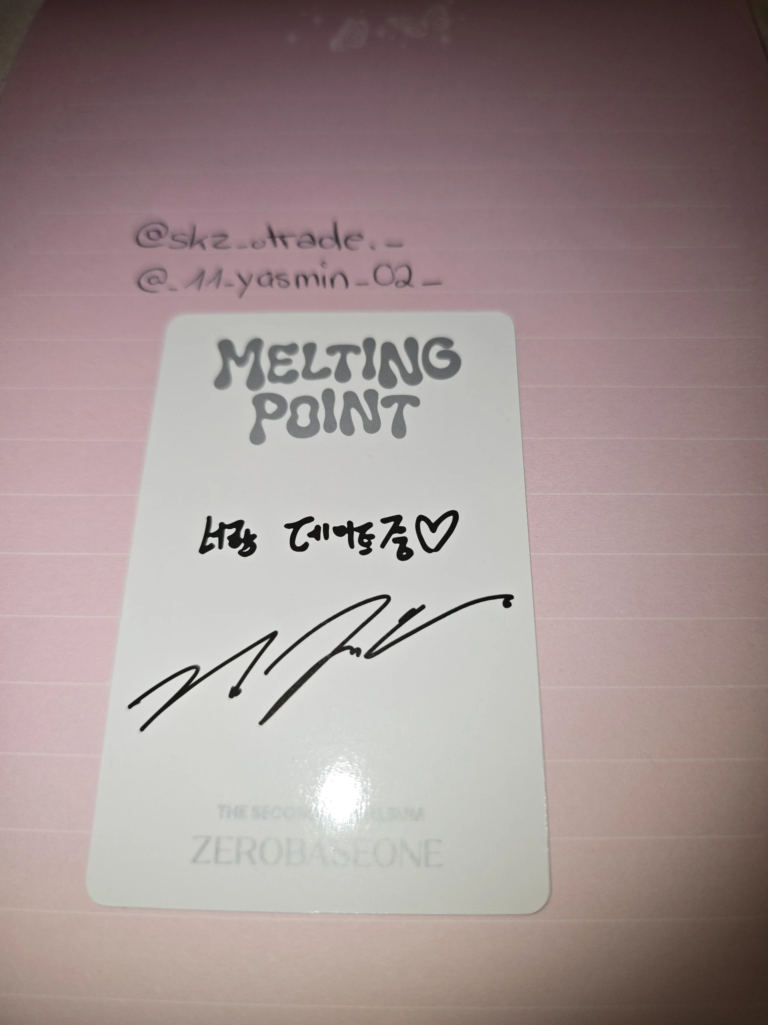 ZEROBASEONE Jiwoong ZEROBASEONE - Jiwoong - Melting Point Album digipack version album photocard A version listing photo 2
