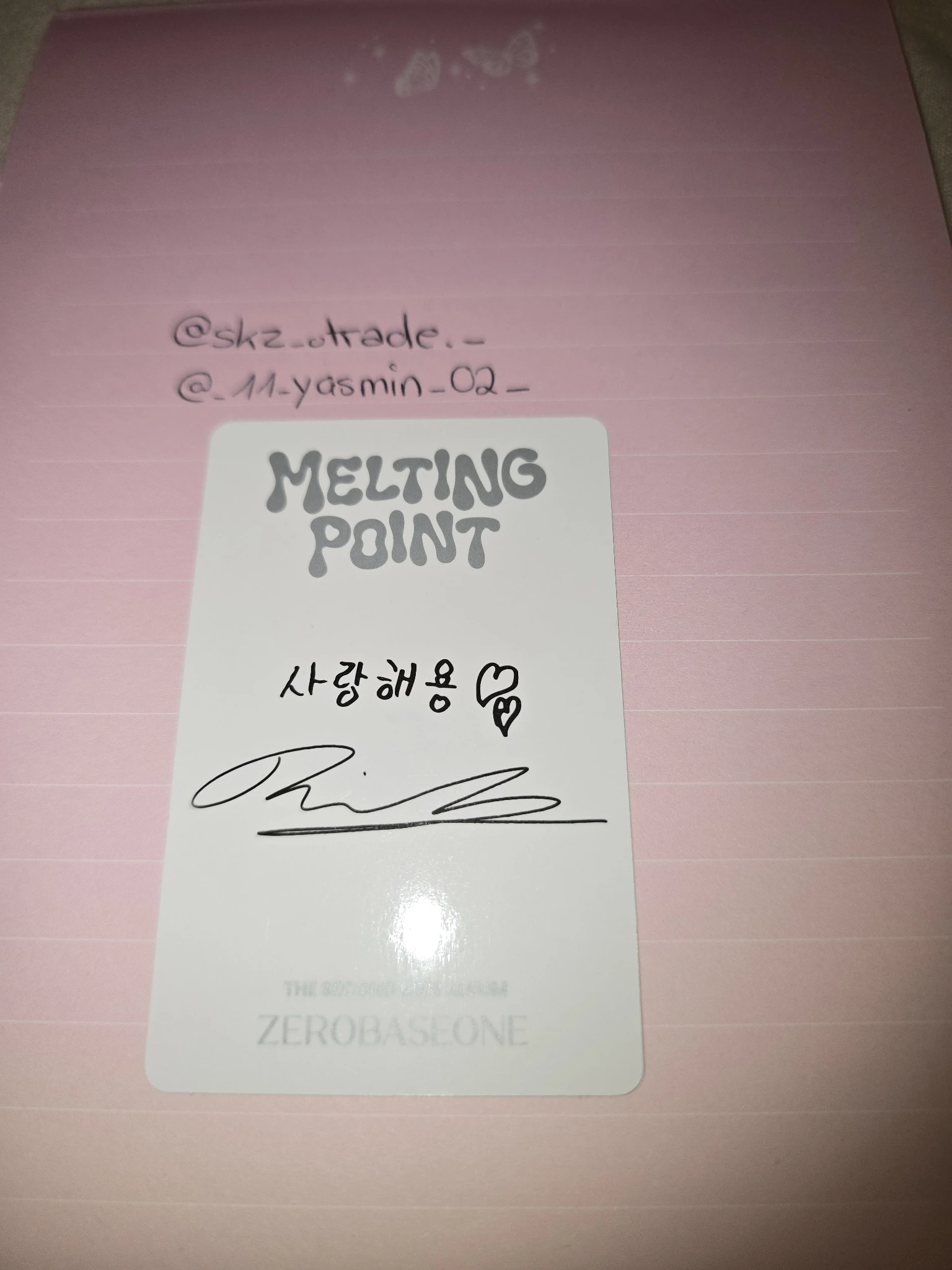 ZEROBASEONE Ricky ZEROBASEONE - Ricky - Melting Point Album album photocard digipack ver. Version 1 listing photo 2