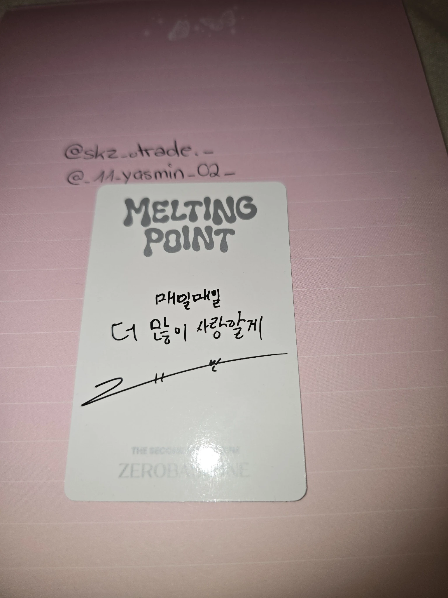 ZEROBASEONE Gyuvin ZEROBASEONE - Gyuvin - Melting Point Album digipack version album photocard listing photo 2