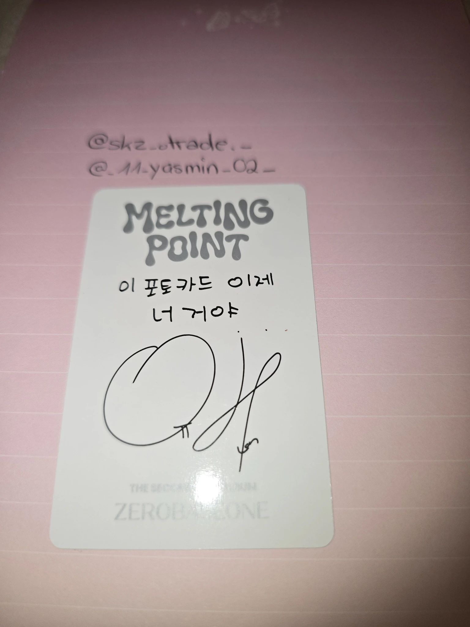 ZEROBASEONE Yujin ZEROBASEONE - Yujin - Melting Point Album digipack version album photocard listing photo 2