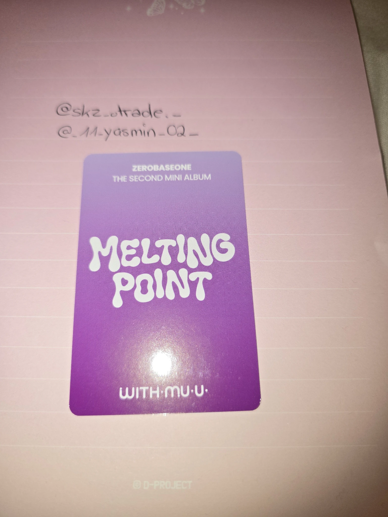 ZEROBASEONE Jiwoong ZEROBASEONE - Jiwoong - Melting Point Album pob (pre-order benefit) digipack version withmuu listing photo 2