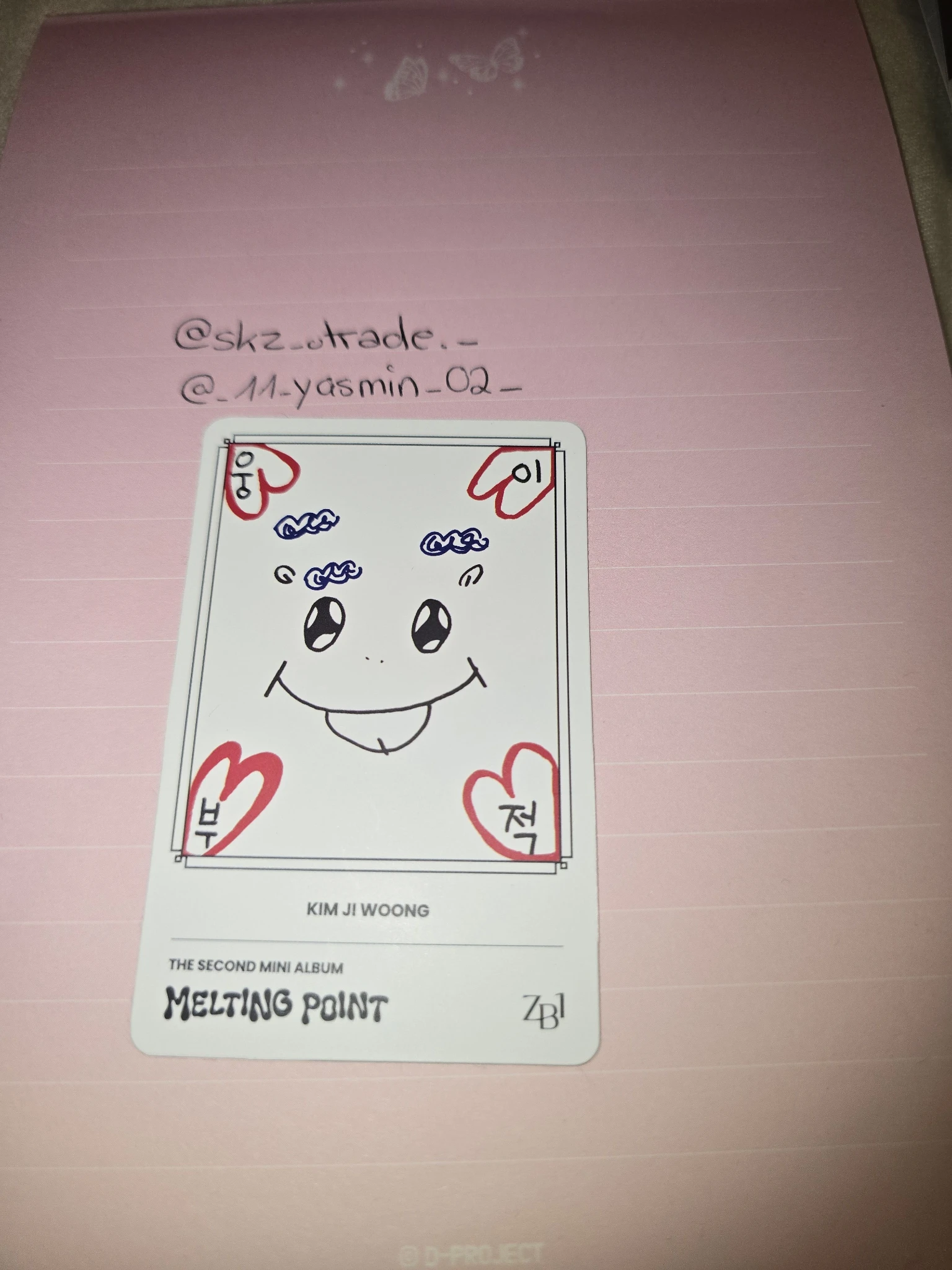 ZEROBASEONE Jiwoong ZEROBASEONE - Jiwoong - Melting Point Album album photocard loyalty version listing photo 2