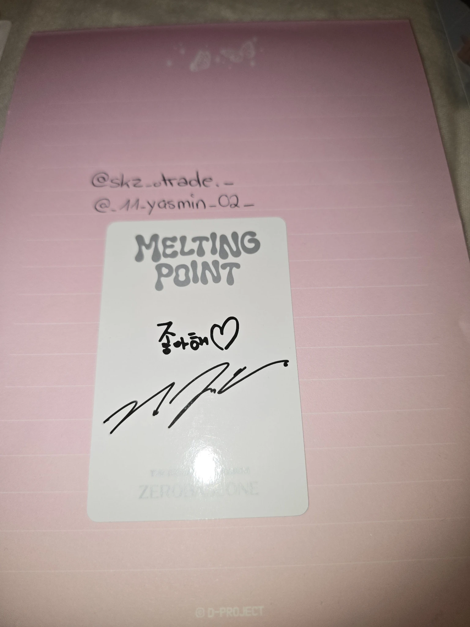 ZEROBASEONE Jiwoong ZEROBASEONE - Jiwoong - Melting Point Album digipack version album photocard B version listing photo 2