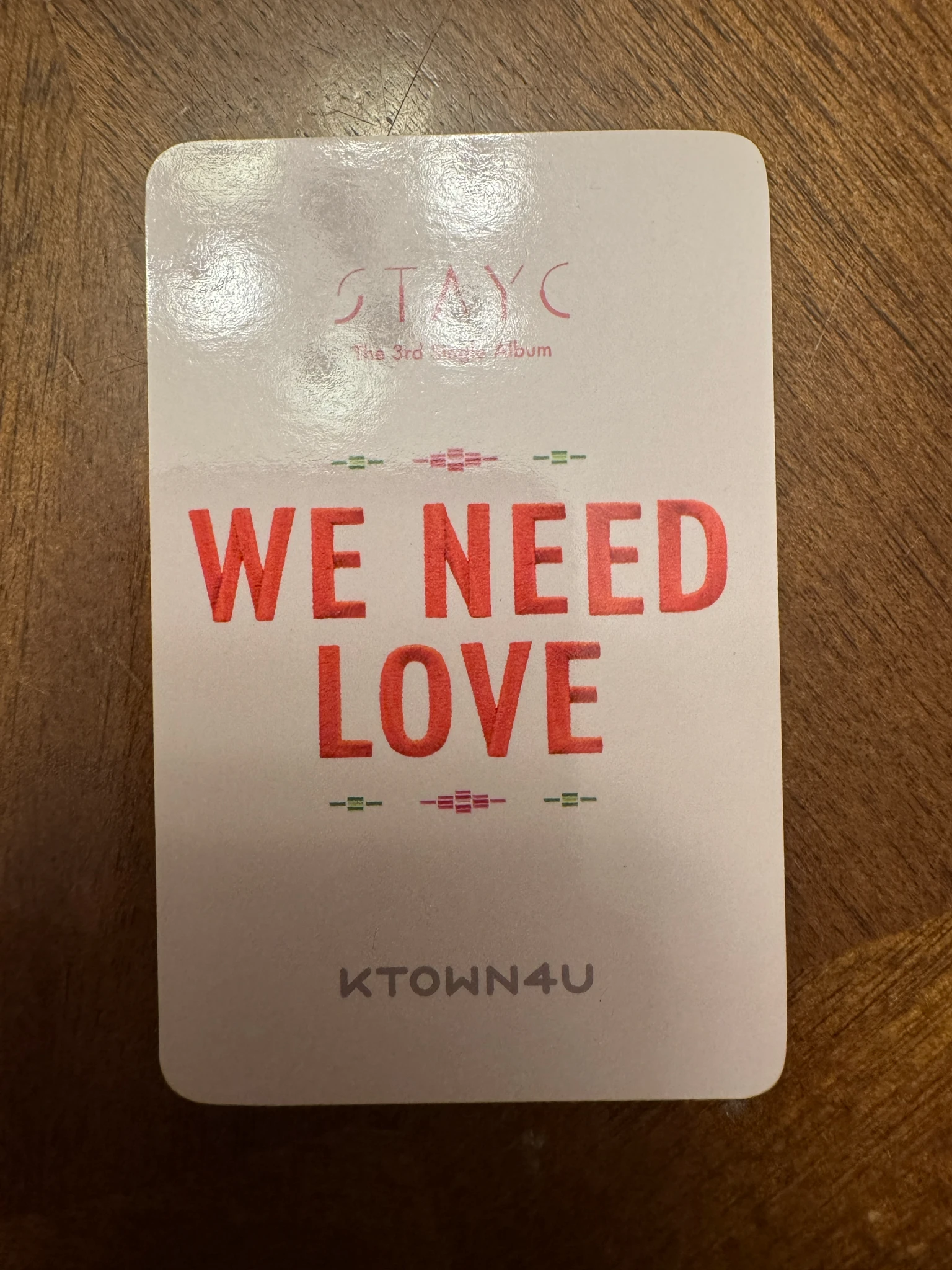 STAYC Sumin STAYC - Sumin - WE NEED LOVE Album ktown4u pob (pre-order benefit) listing photo 2