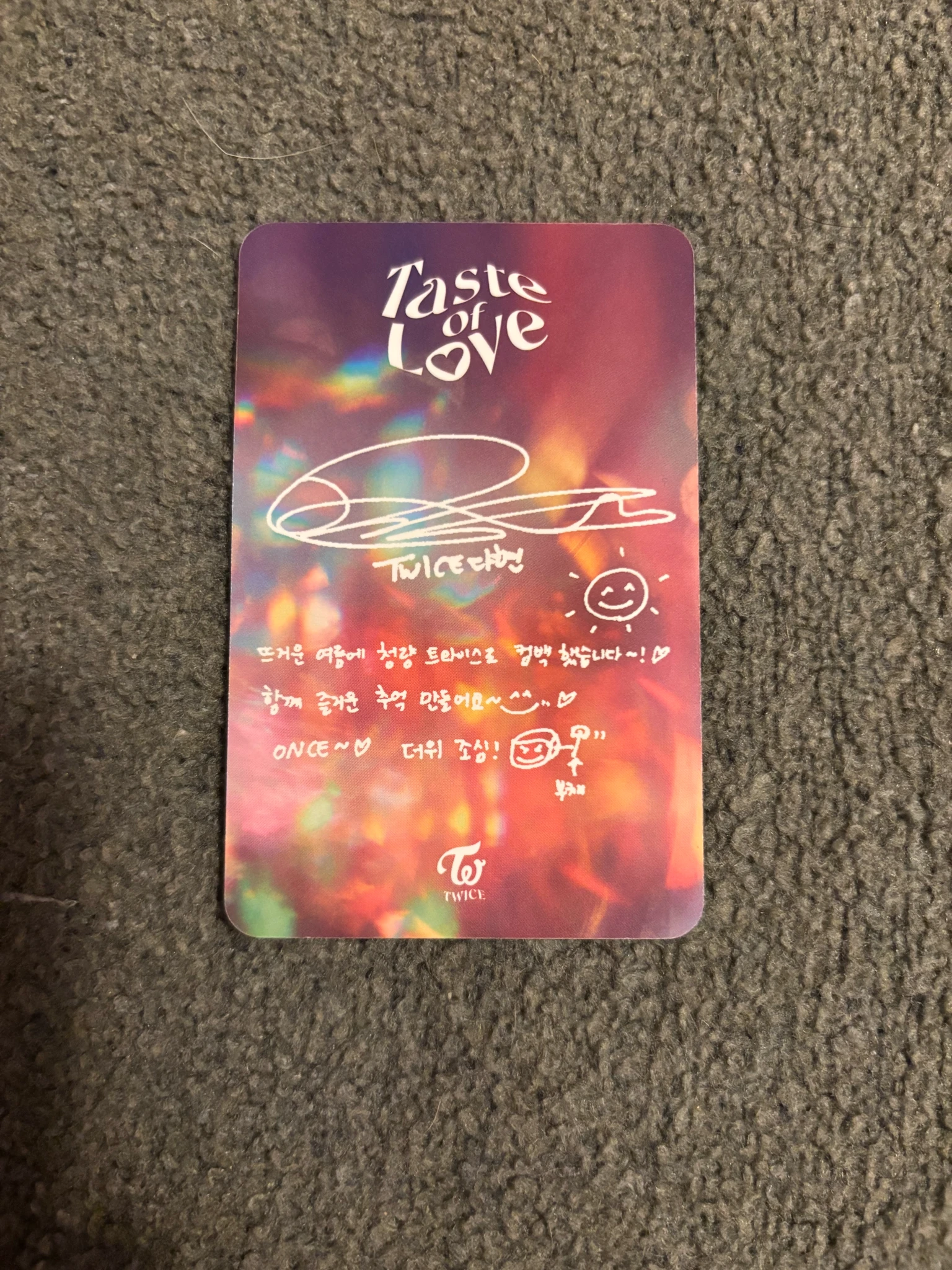 TWICE Dahyun TWICE - Dahyun - Taste of Love Album album photocard listing photo 2