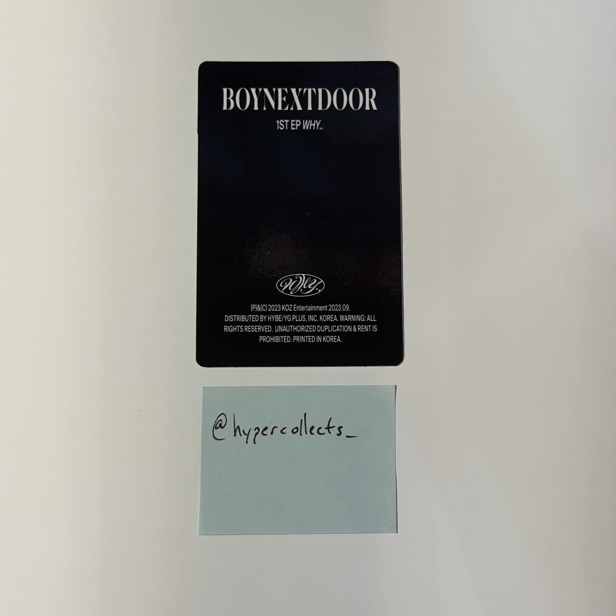 BOYNEXTDOOR BOYNEXTDOOR - Leehan & Riwoo - WHY.. Album album photocard unit listing photo 2