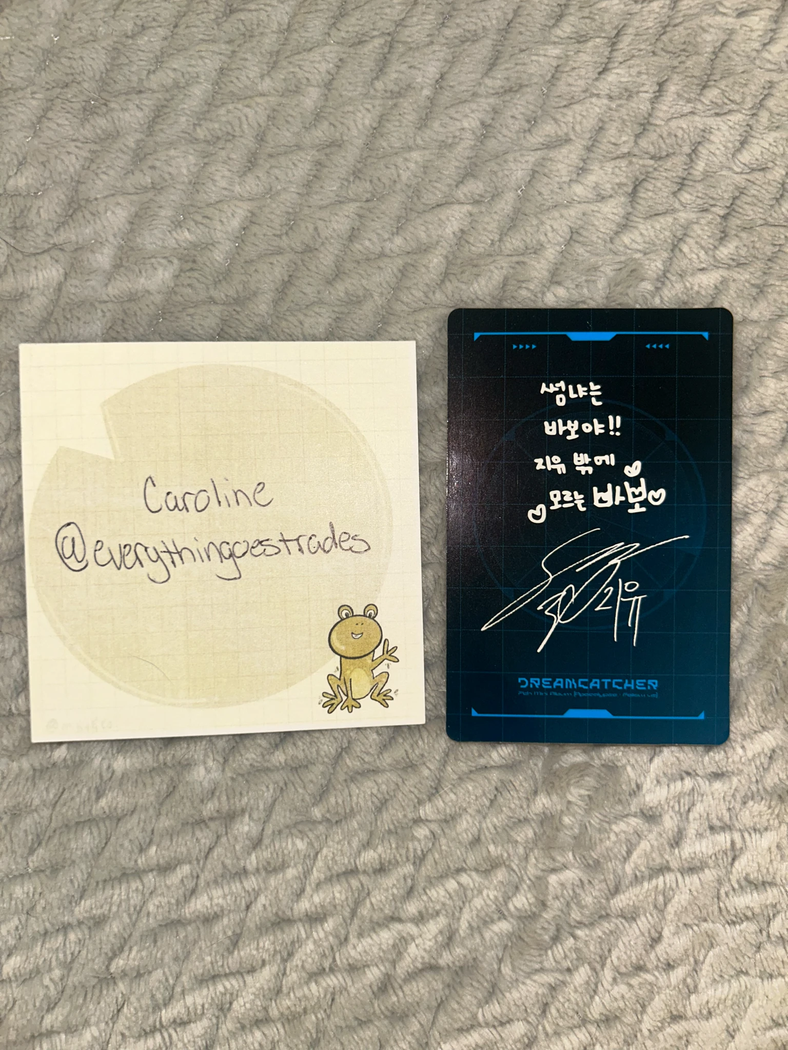 Dreamcatcher JiU Dreamcatcher - JiU - Apocalypse : Follow Us Album album photocard blue back listing photo 2