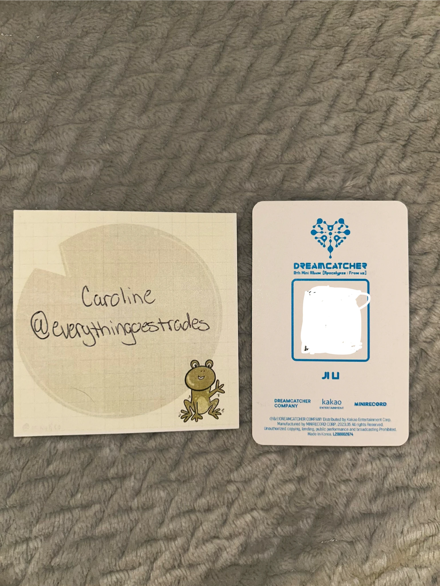 Dreamcatcher JiU Dreamcatcher - JiU - Apocalypse : From us Album platform version album photocard qr card listing photo 2