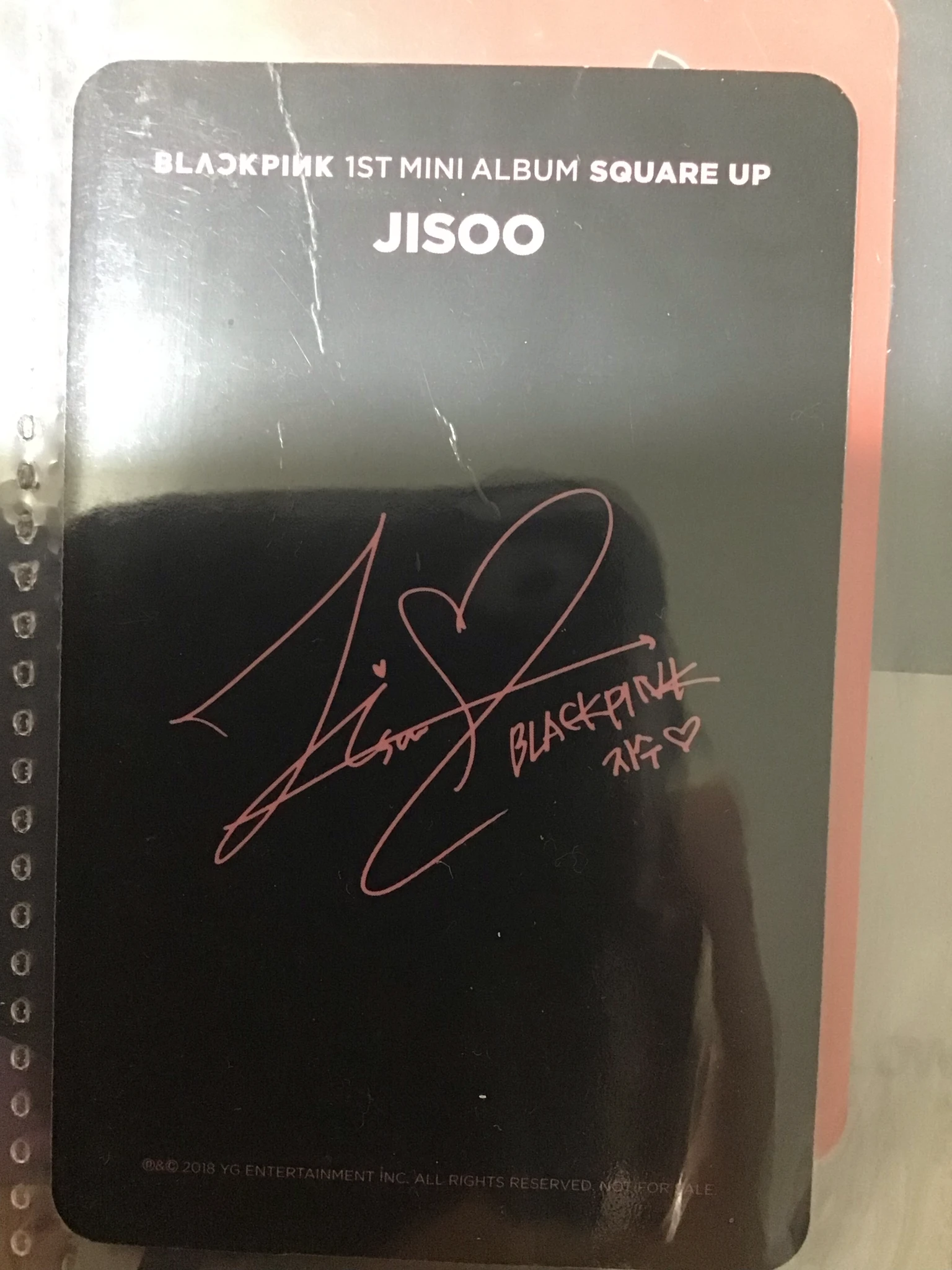 BLACKPINK Jisoo BLACKPINK - Jisoo - SQUARE UP Album album photocard black version selfie listing photo 2