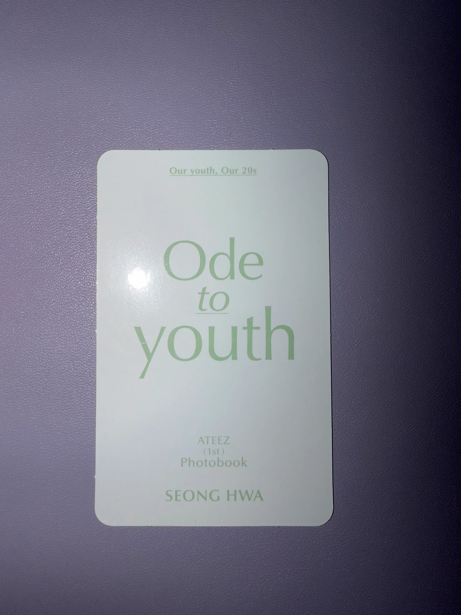ATEEZ Seonghwa ATEEZ - Seonghwa - 1ST PHOTOBOOK [ODE TO YOUTH] Other photocard set listing photo 2
