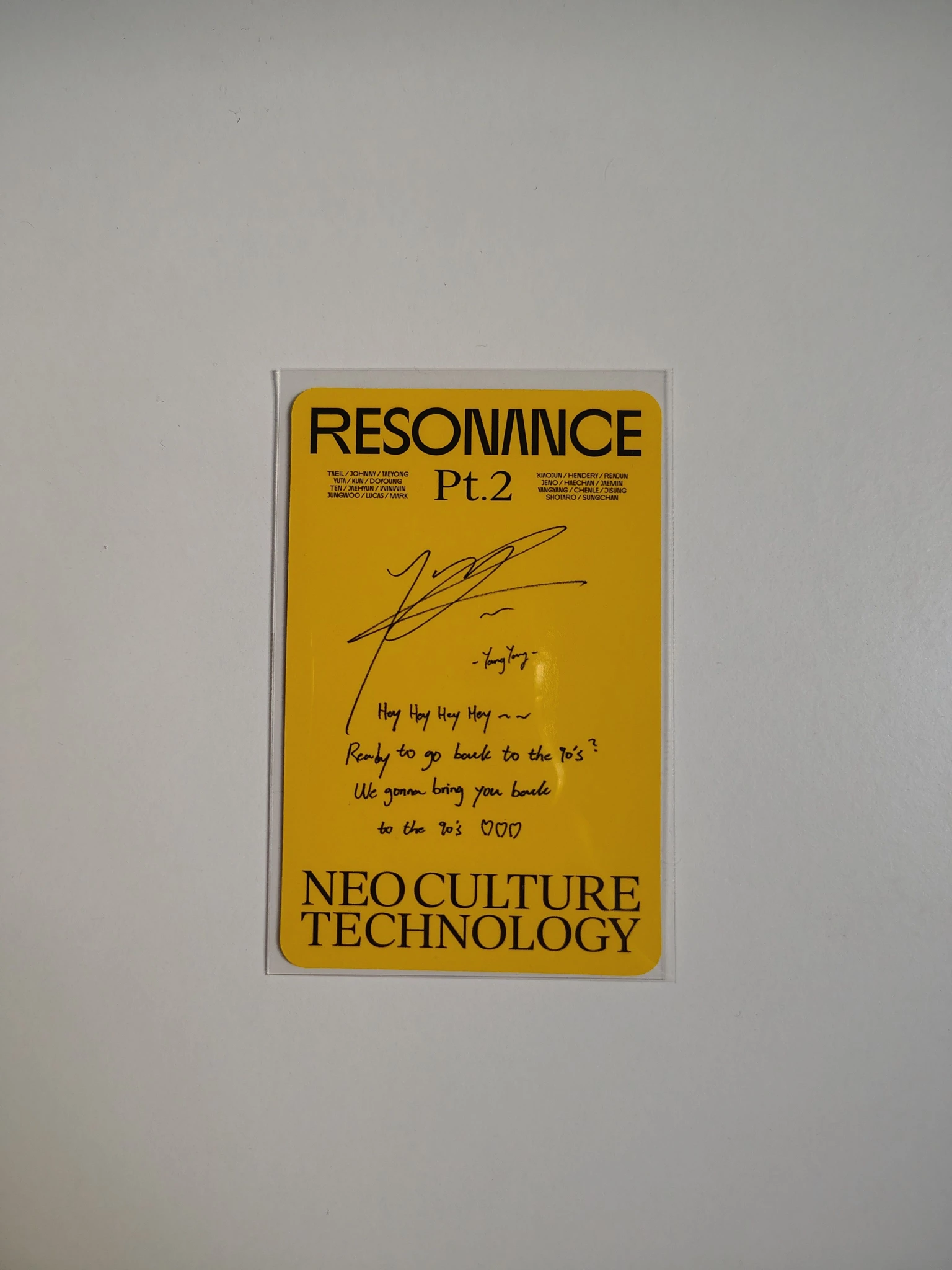 NCT Yangyang NCT - Yangyang - NCT 2020 Resonance Pt.2 Album album photocard departure version listing photo 2