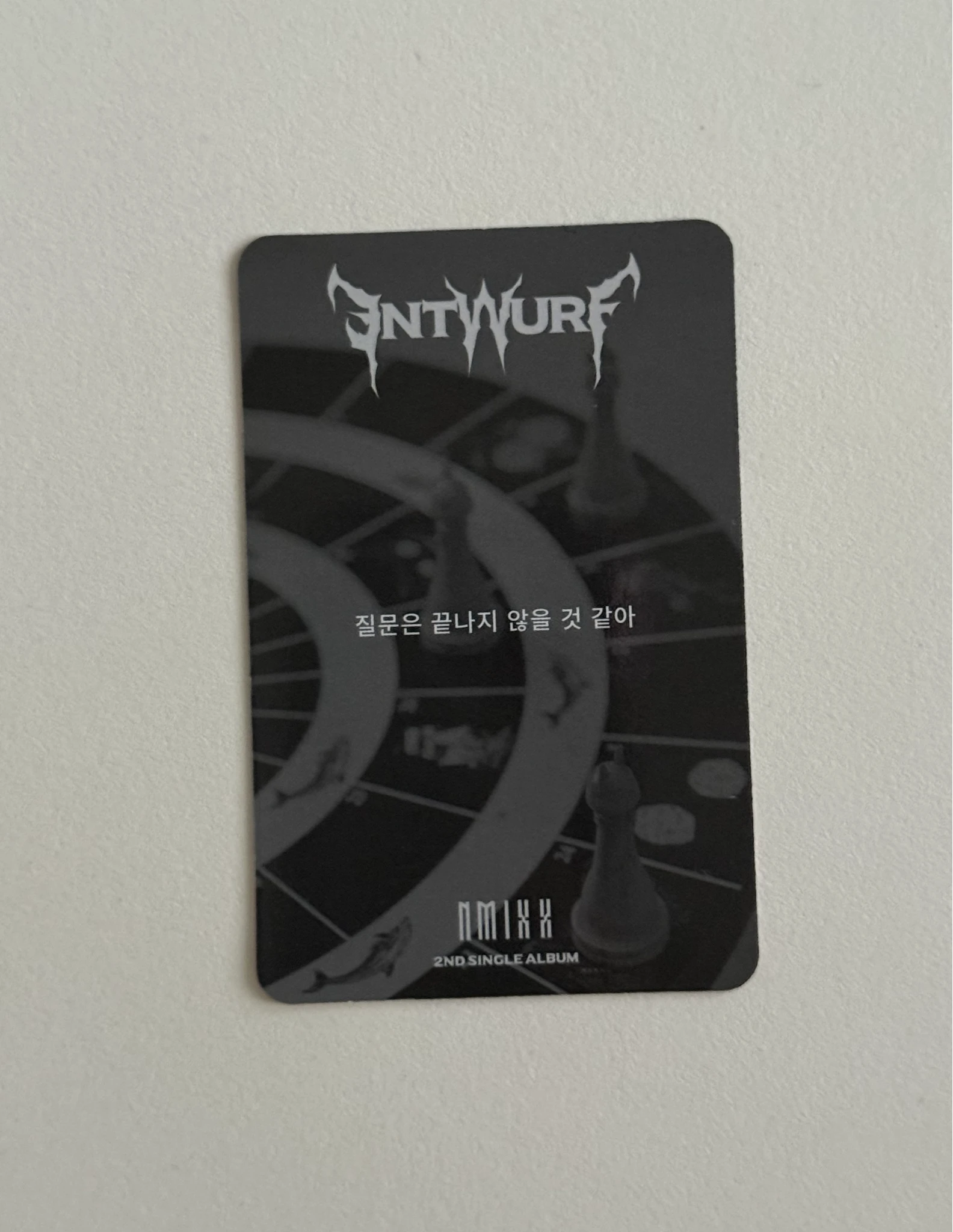NMIXX Jiwoo NMIXX - Jiwoo - ENTWURF Album album photocard standard version korean album light version grey back listing photo 2