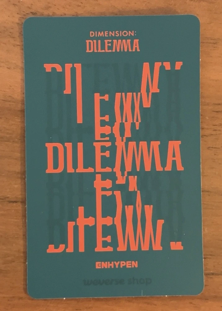 ENHYPEN Jungwon ENHYPEN - Jungwon - DIMENSION: DILEMMA Album pob (pre-order benefit) weverse global shop (wvg) listing photo 2
