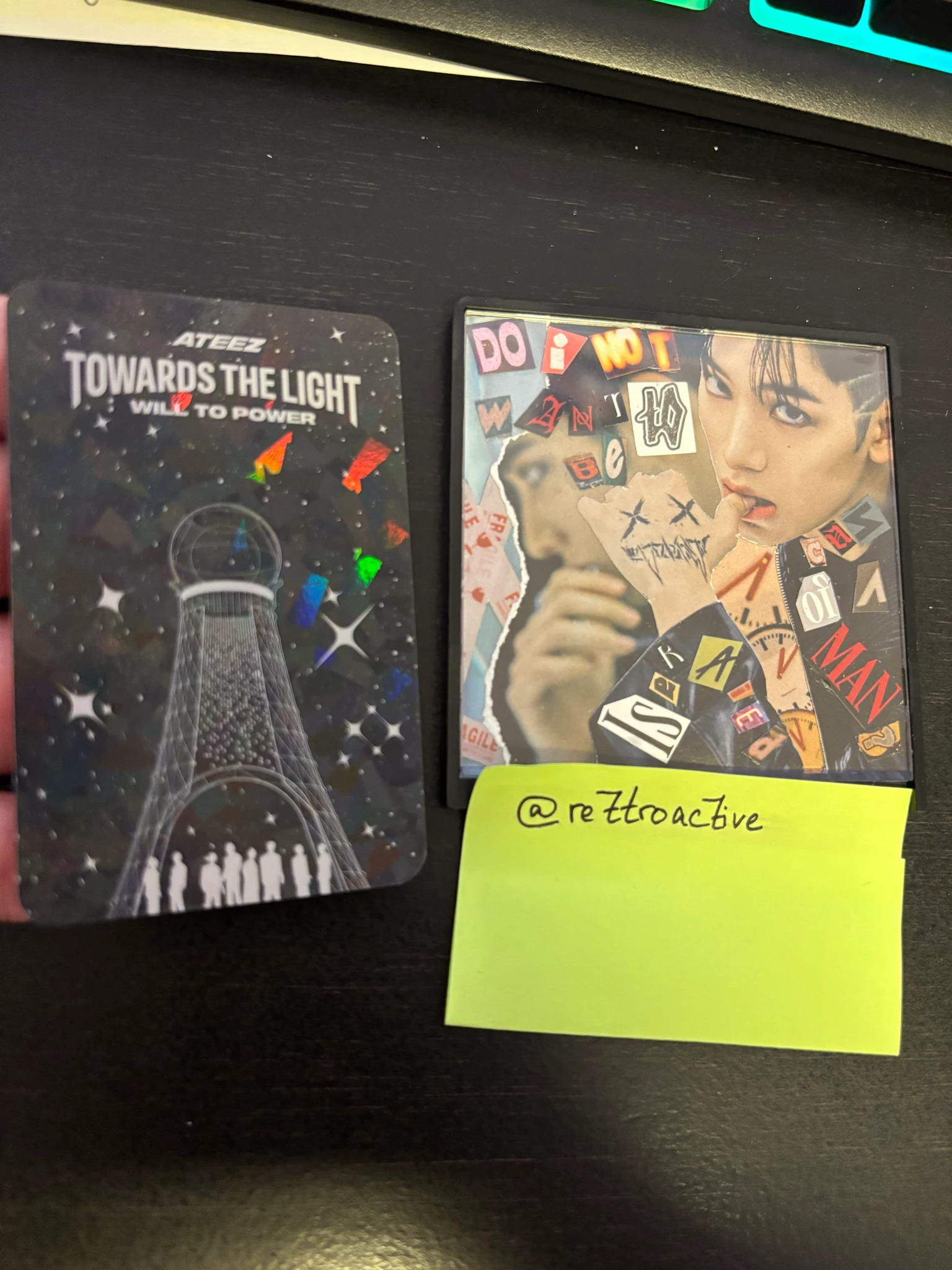 ATEEZ Hongjoong ATEEZ - Hongjoong - Towards The Light : Will To Power World Tour 2024 - 2025 Event silver foil photocard md version holographic (hologram) listing photo 2