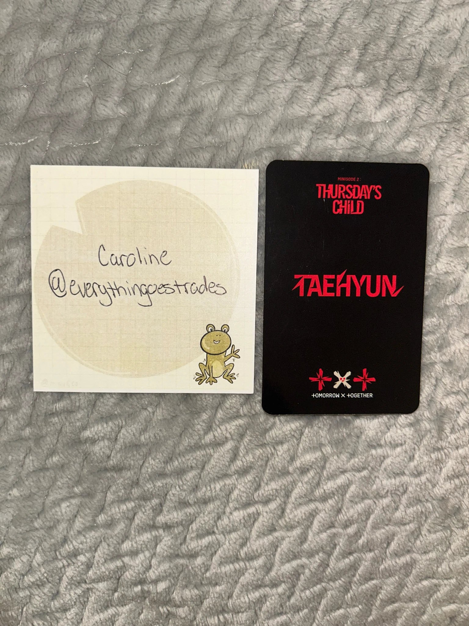 TOMORROW X TOGETHER Taehyun TOMORROW X TOGETHER - Taehyun - Minisode 2: Thursday's Child Album album photocard hate ver. listing photo 2