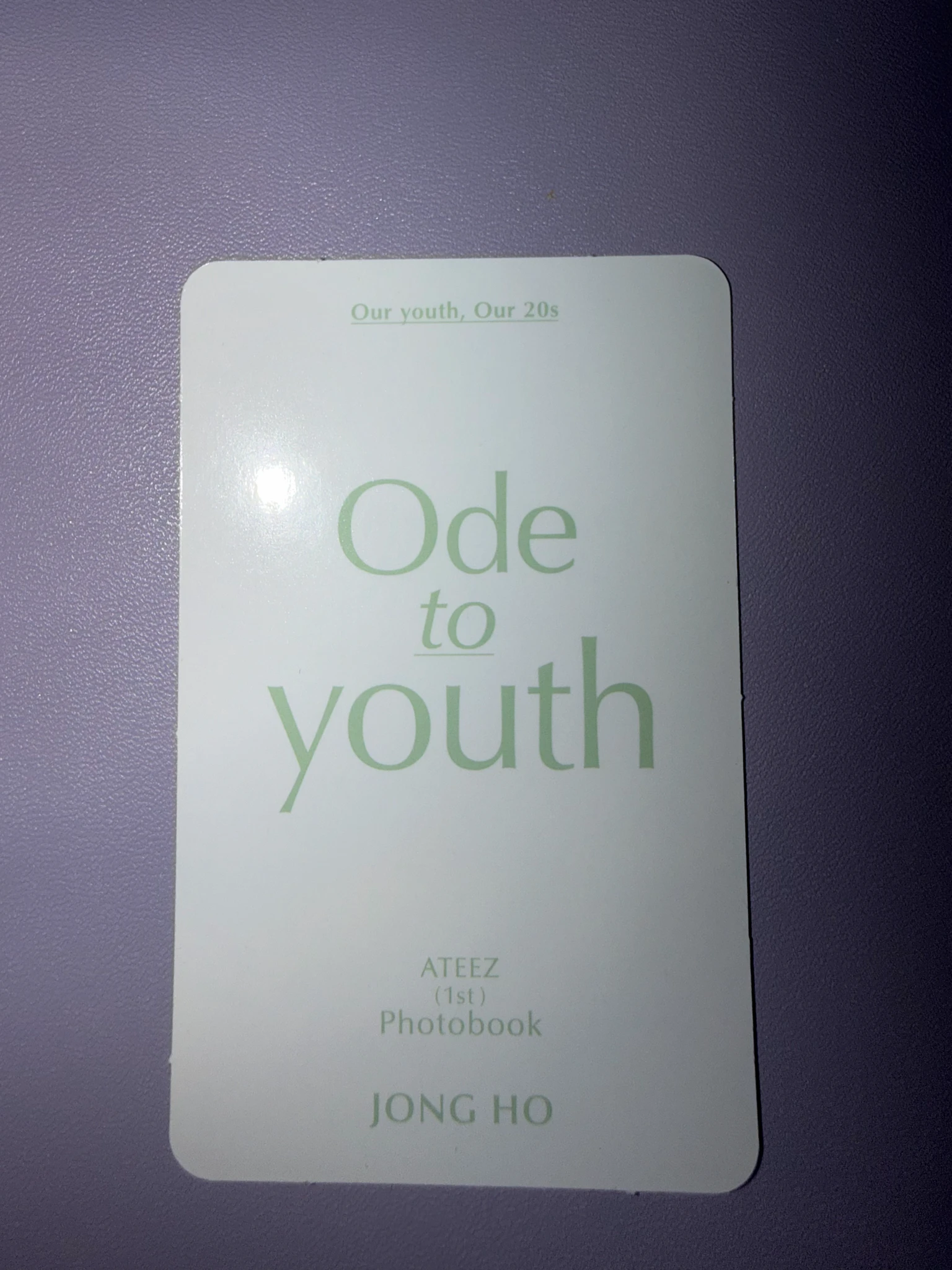 ATEEZ Jongho ATEEZ - Jongho - 1ST PHOTOBOOK [ODE TO YOUTH] Other photocard set listing photo 2